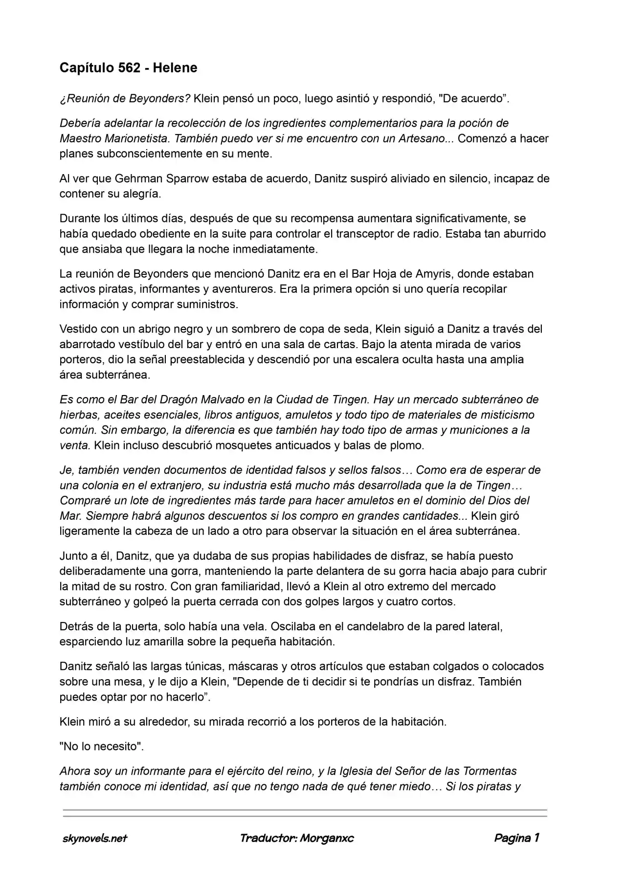Lord Of The Mysteries (Novela) - Capítulo 562 - Página 1 - LectorTMOo