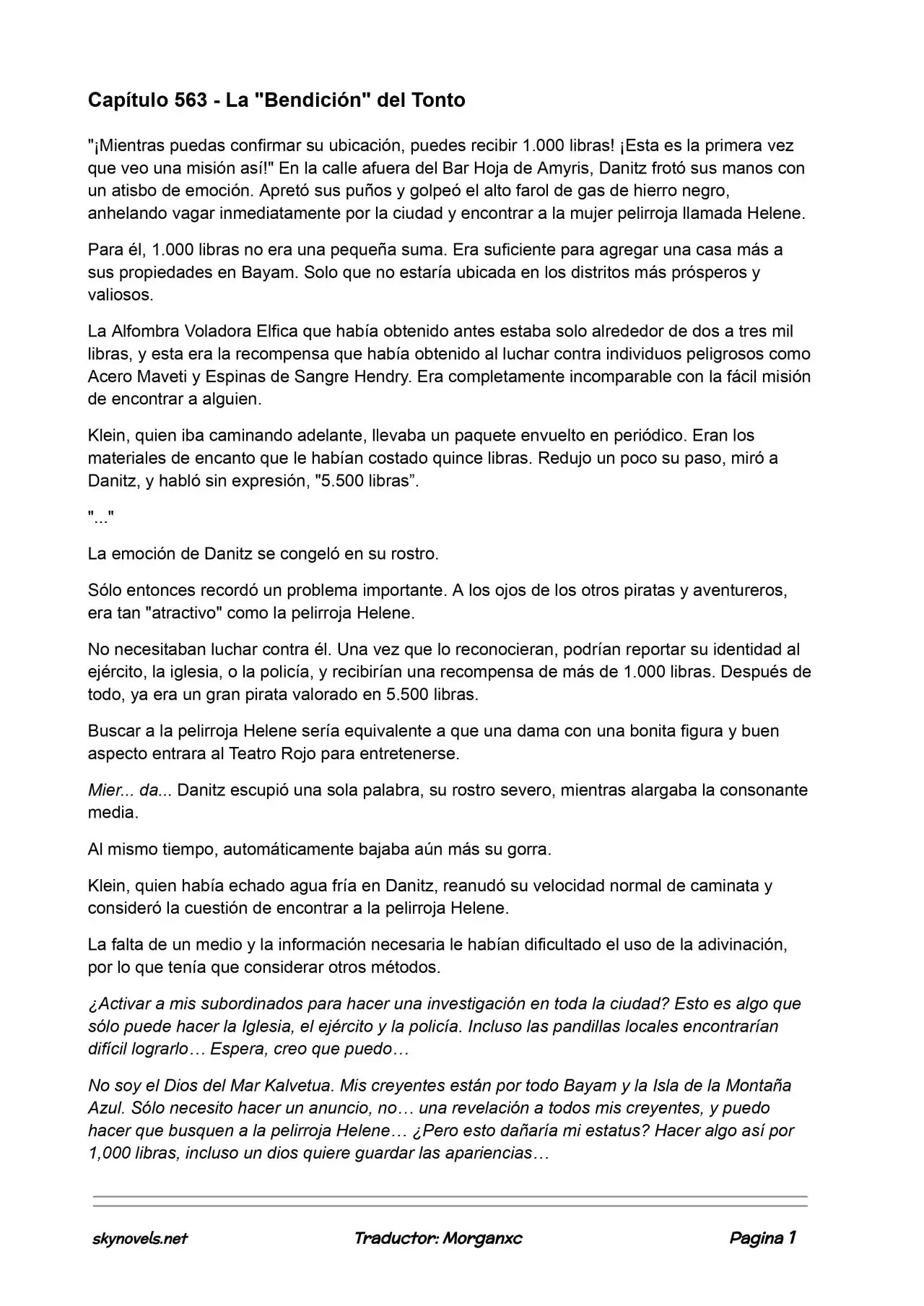 Lord Of The Mysteries (Novela) - Capítulo 563 - Página 1 - LectorTMOo