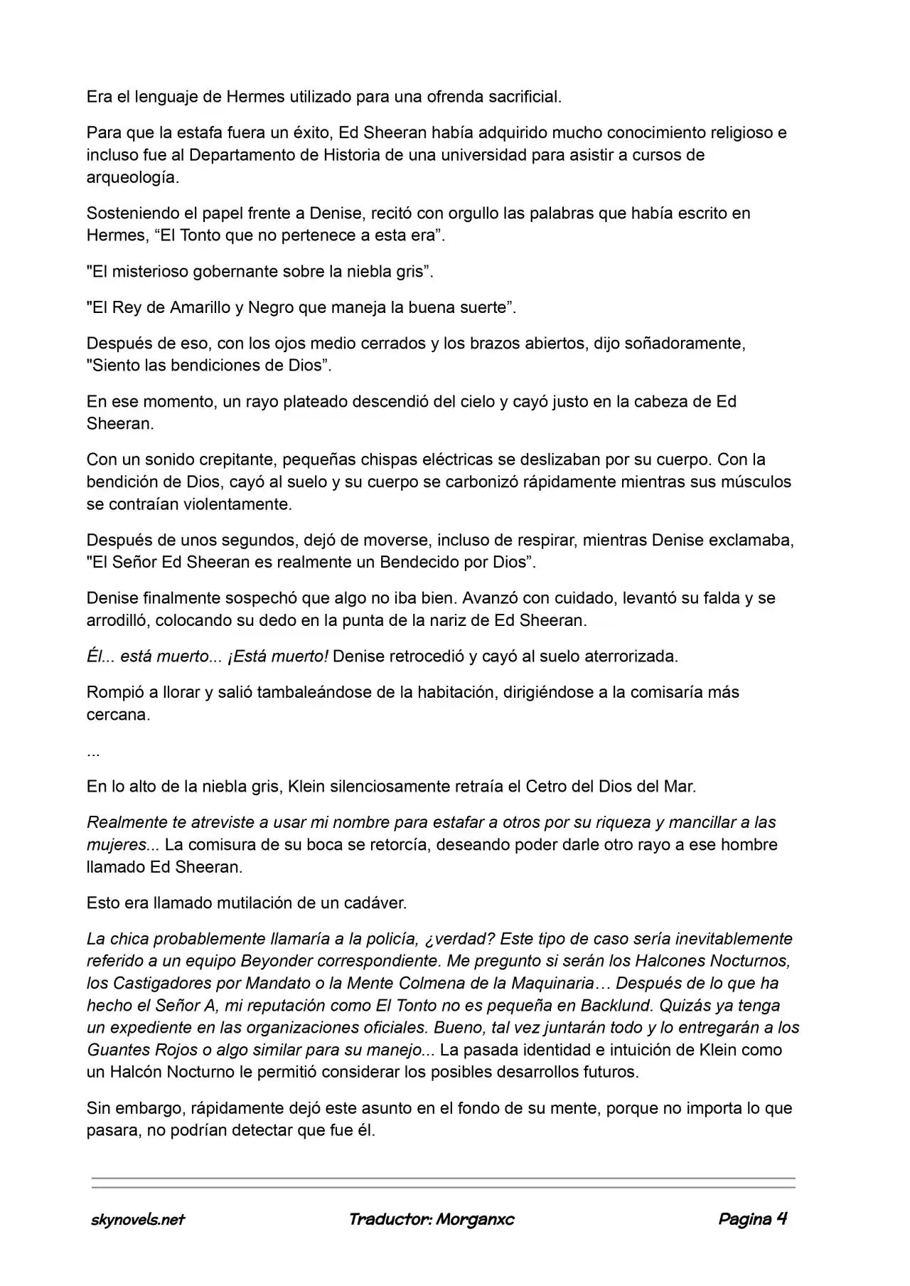 Lord Of The Mysteries (Novela) - Capítulo 563 - Página 4 - LectorTMOo