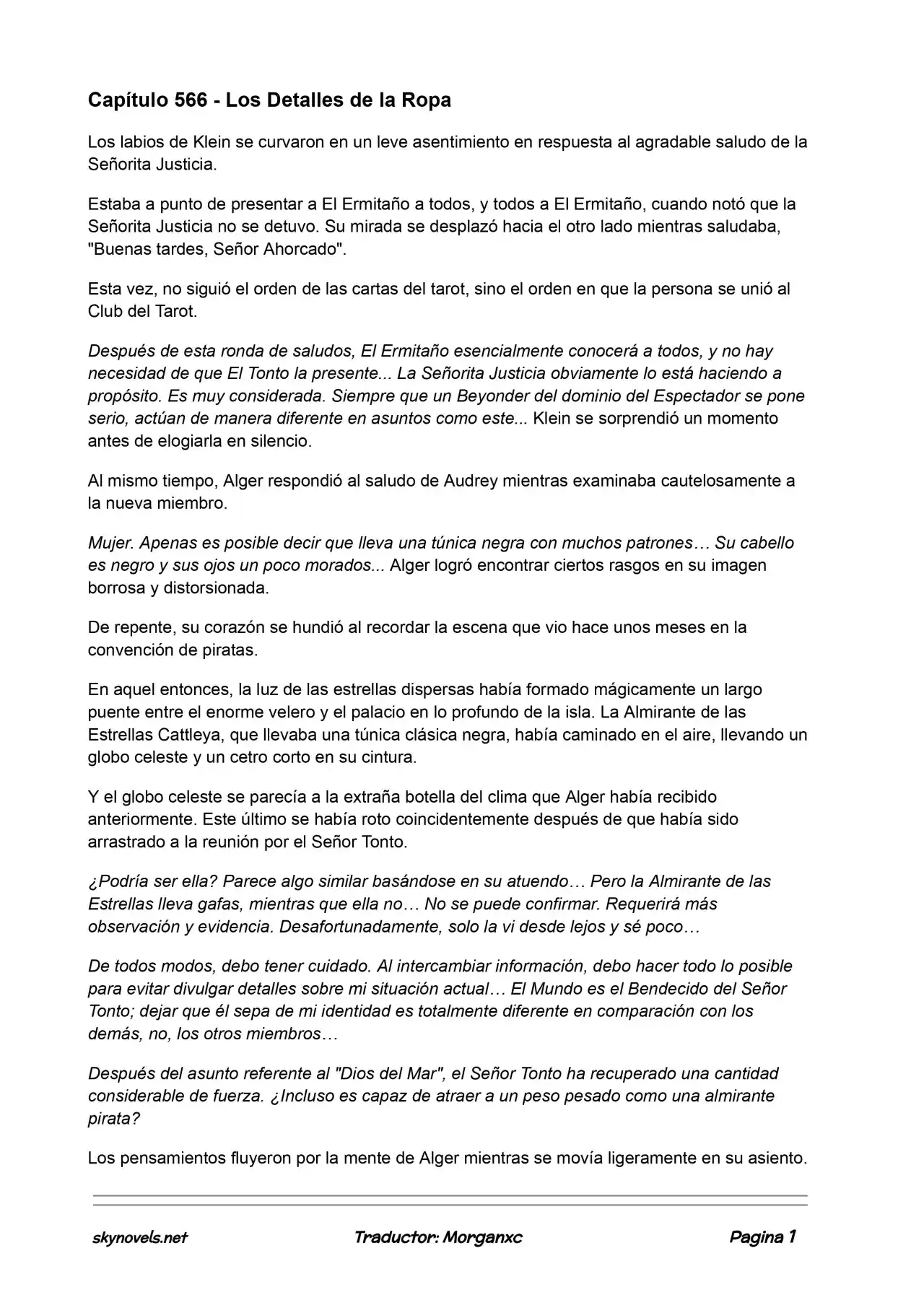 Lord Of The Mysteries (Novela) - Capítulo 566 - Página 1 - LectorTMOo