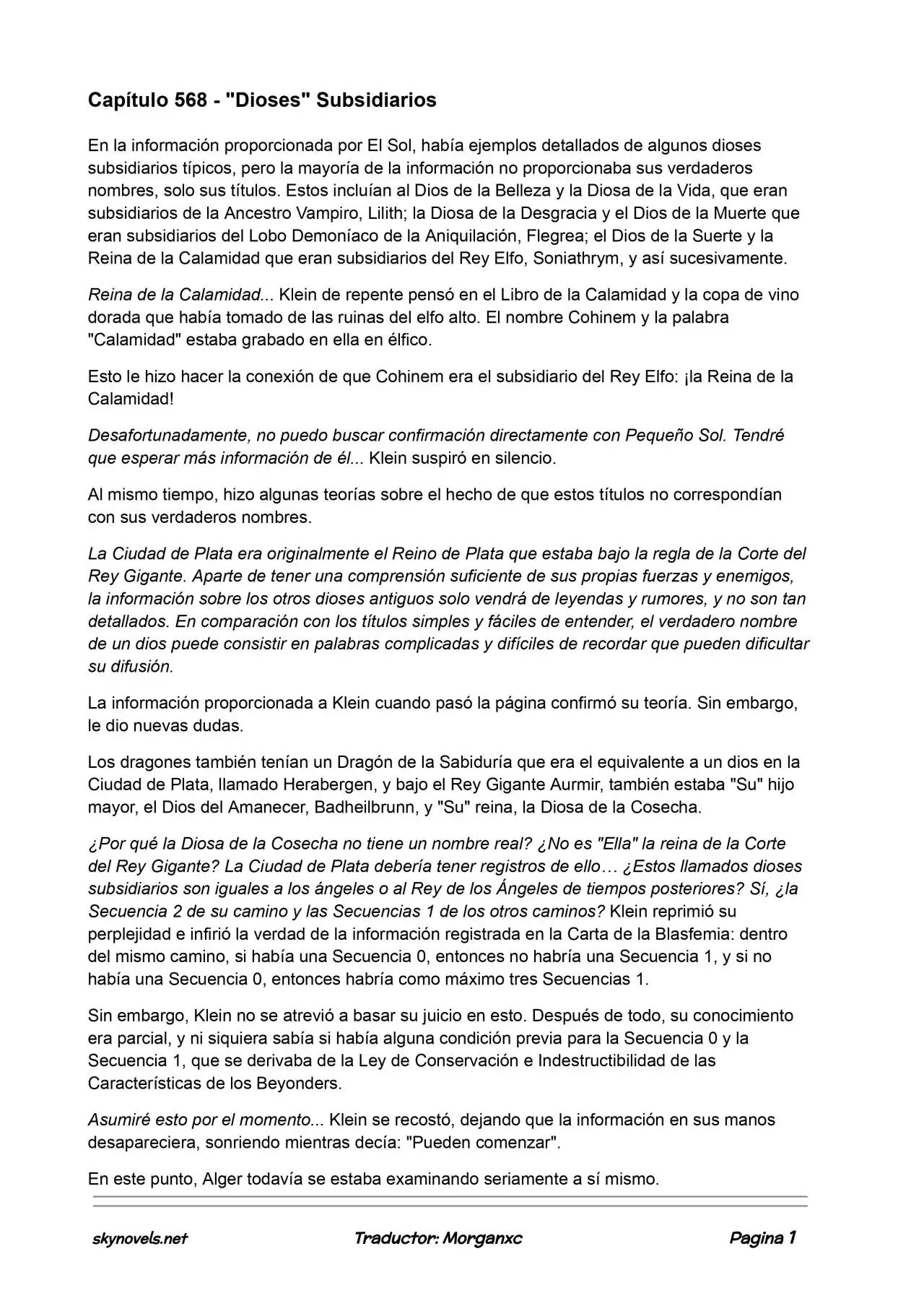 Lord Of The Mysteries (Novela) - Capítulo 568 - Página 1 - LectorTMOo