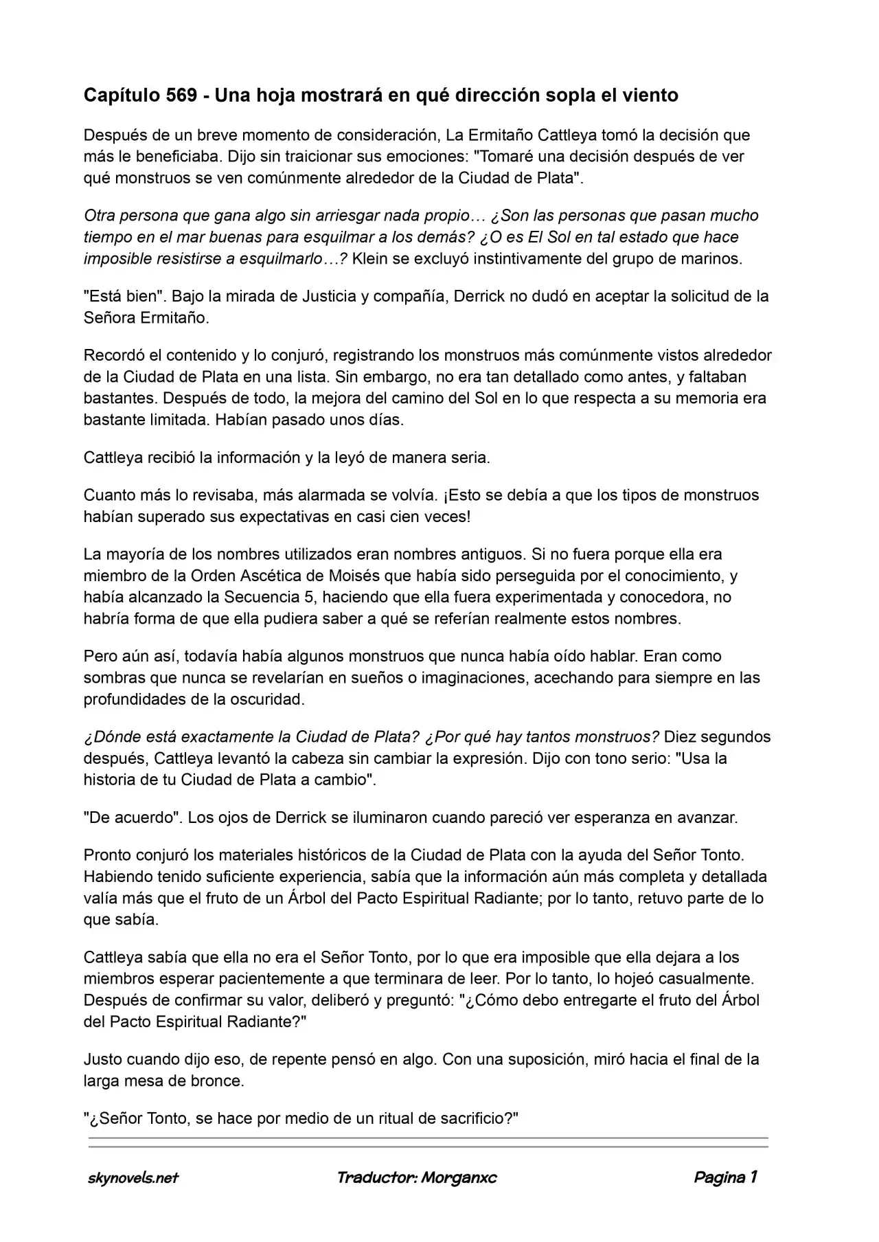 Lord Of The Mysteries (Novela) - Capítulo 569 - Página 1 - LectorTMOo