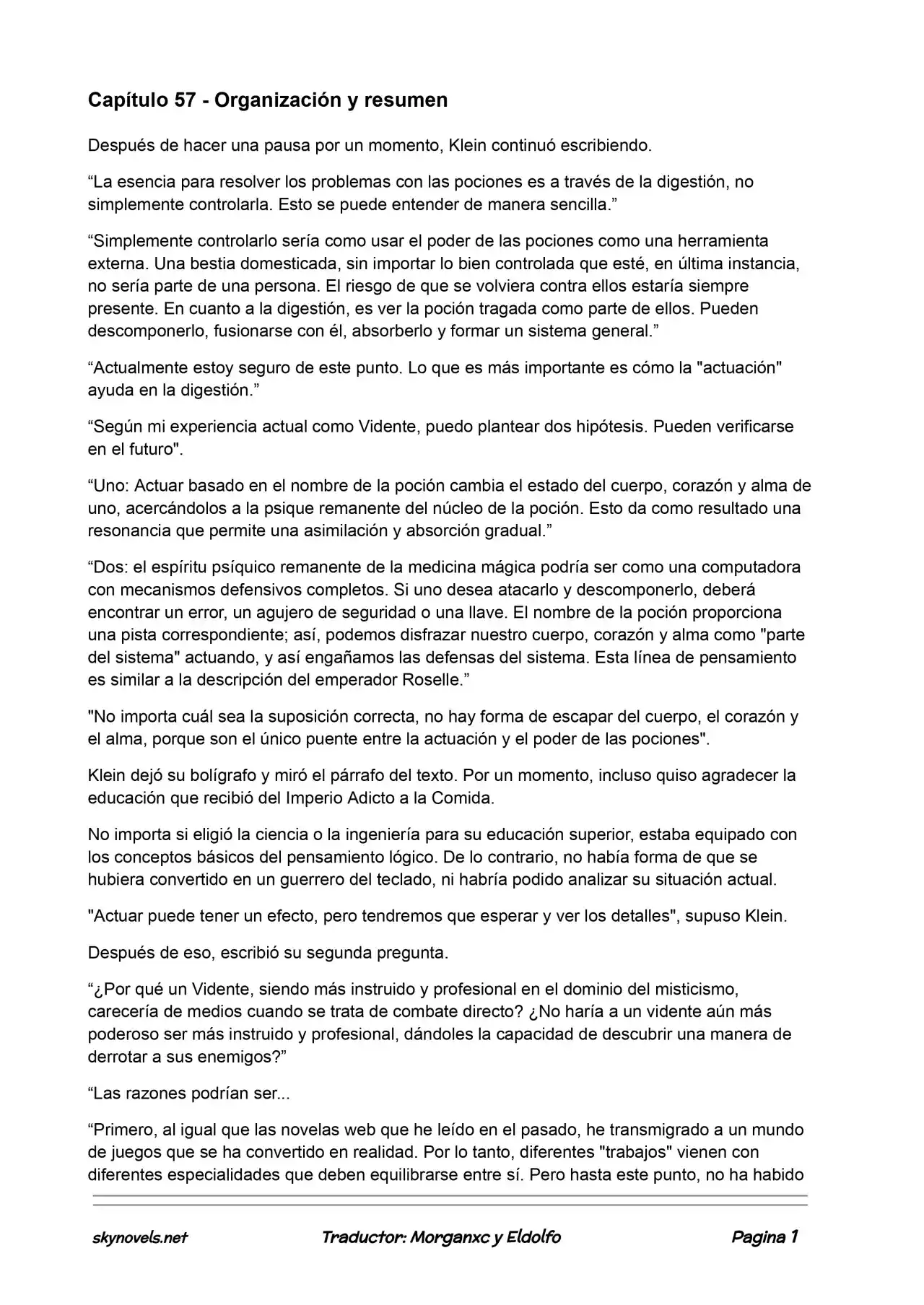 Lord Of The Mysteries (Novela) - Capítulo 57 - Página 1 - LectorTMOo