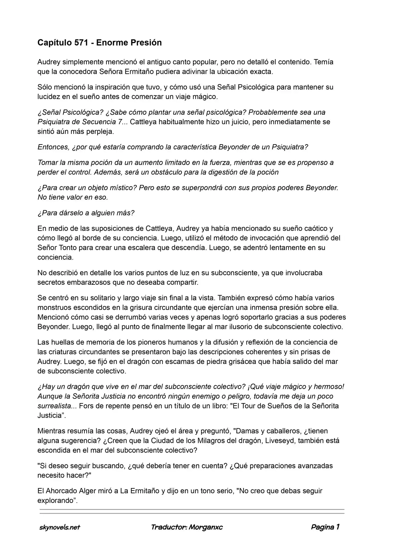 Lord Of The Mysteries (Novela) - Capítulo 571 - Página 1 - LectorTMOo