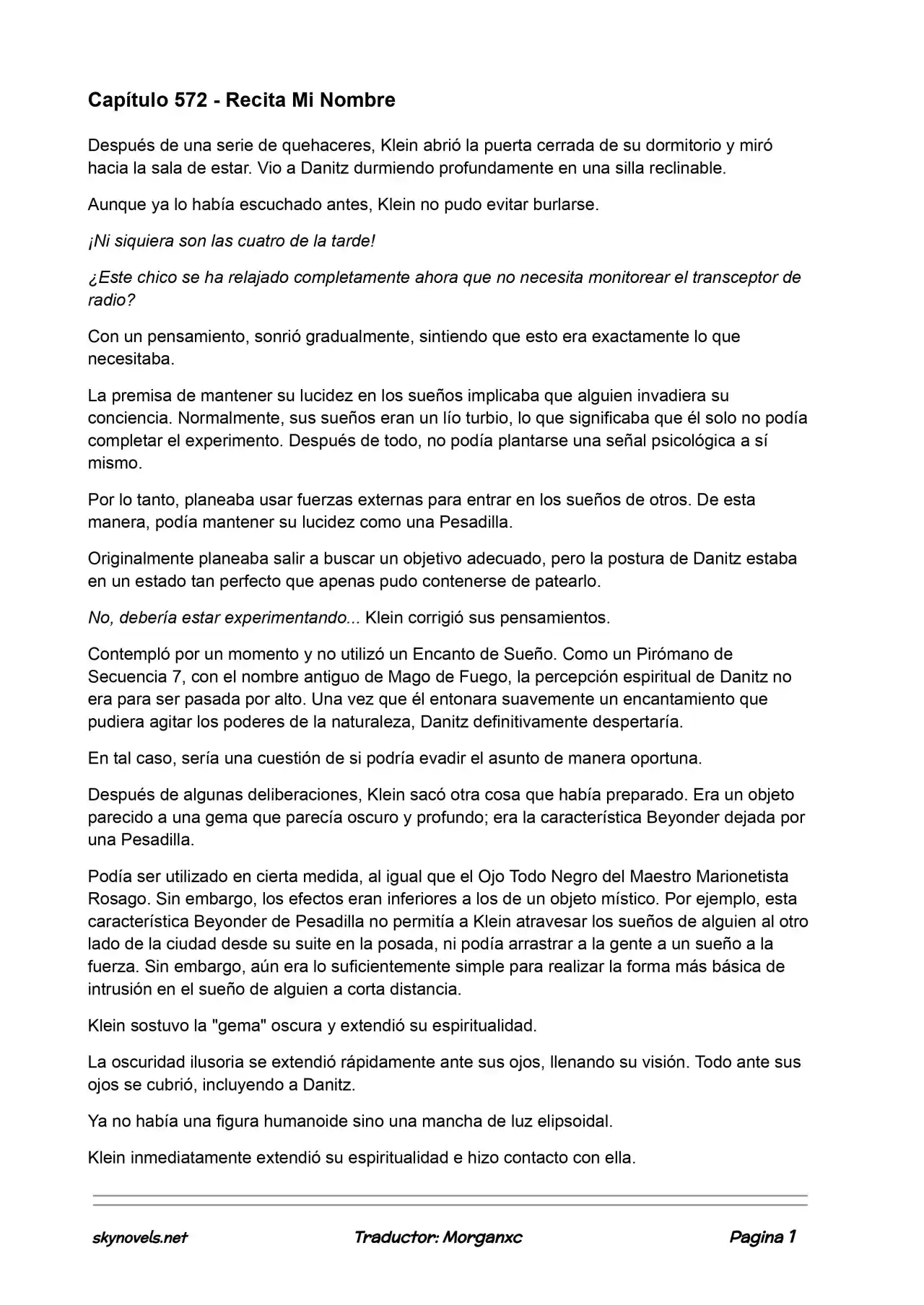 Lord Of The Mysteries (Novela) - Capítulo 572 - Página 1 - LectorTMOo