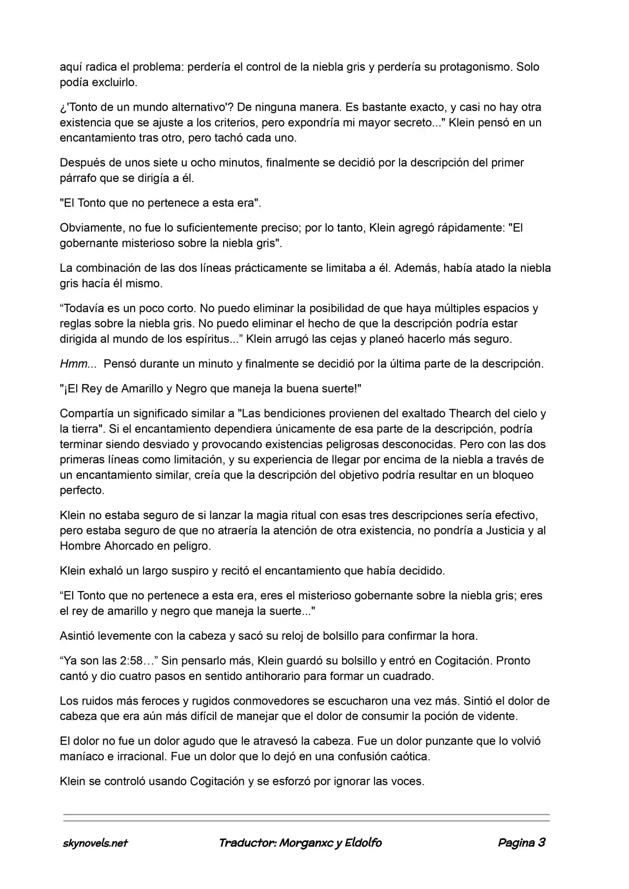 Lord Of The Mysteries (Novela) - Capítulo 58 - Página 3 - LectorTMOo