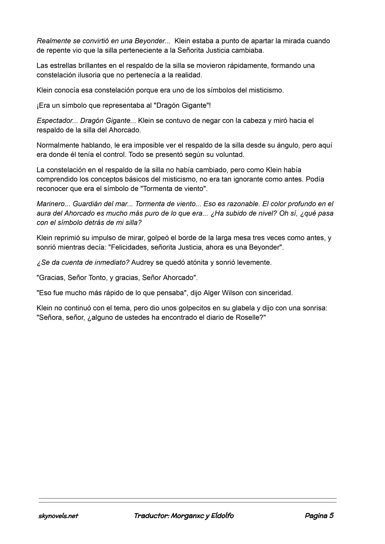 Lord Of The Mysteries (Novela) - Capítulo 58 - Página 5 - LectorTMOo