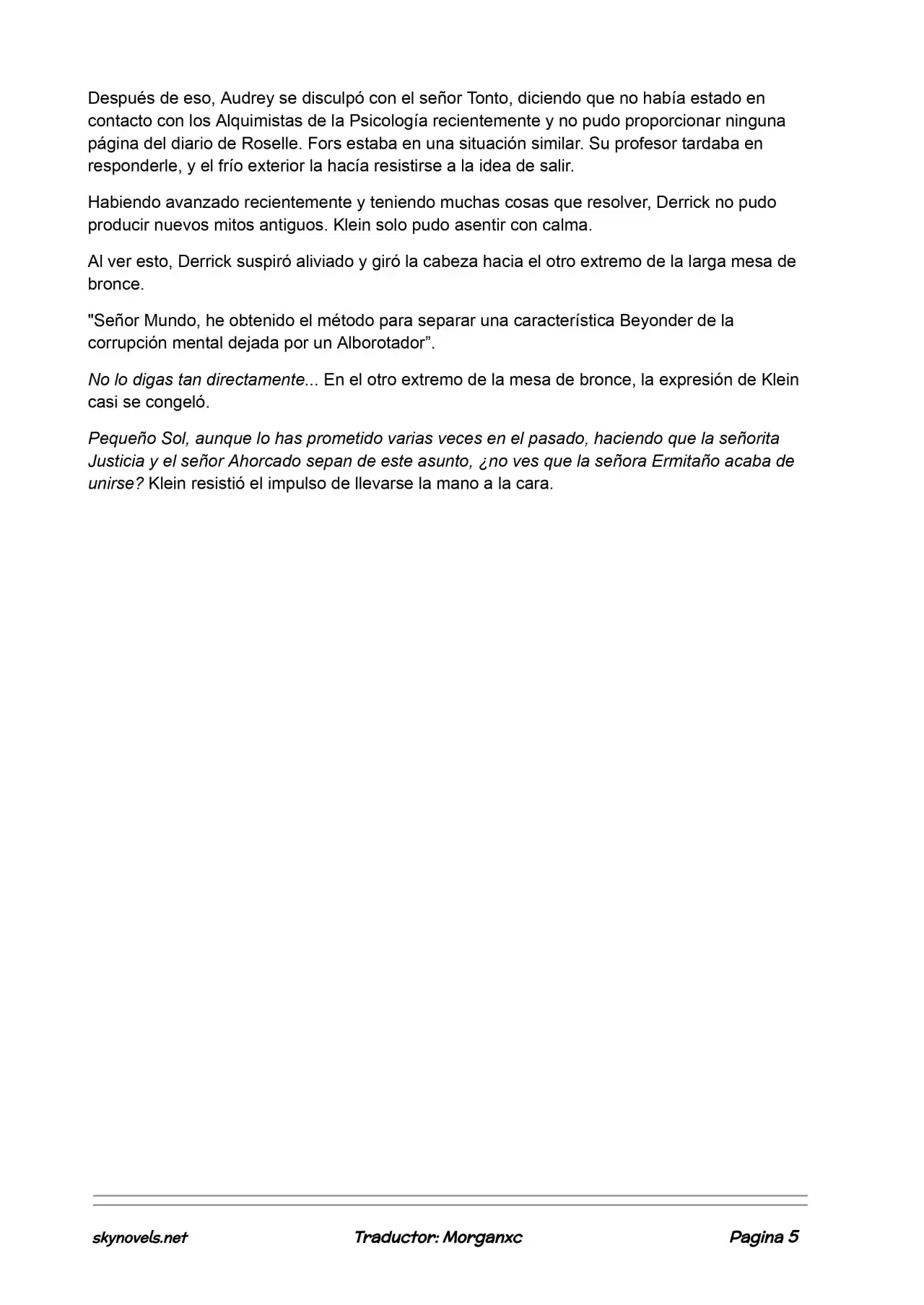 Lord Of The Mysteries (Novela) - Capítulo 592 - Página 5 - LectorTMOo