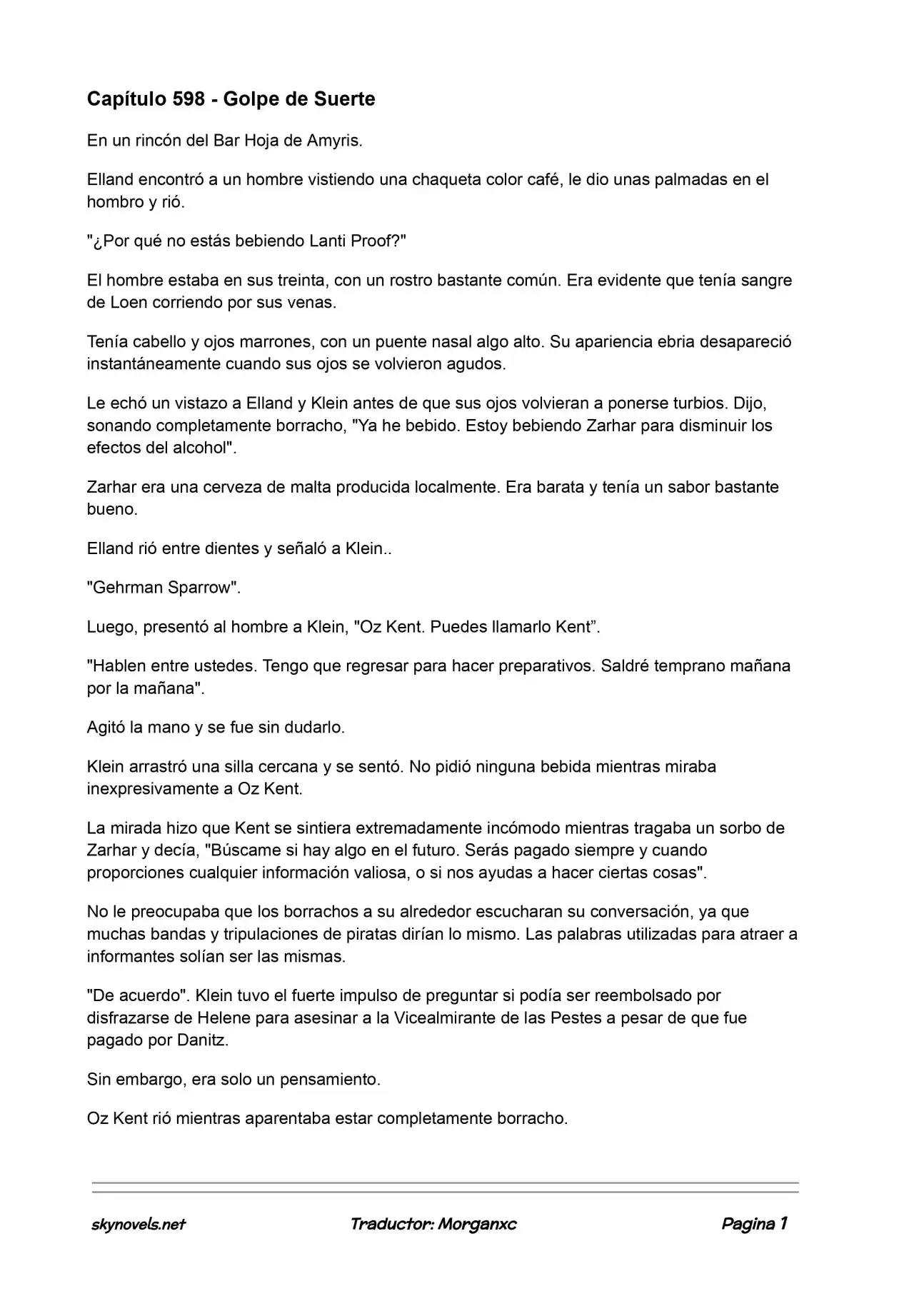 Lord Of The Mysteries (Novela) - Capítulo 598 - Página 1 - LectorTMOo