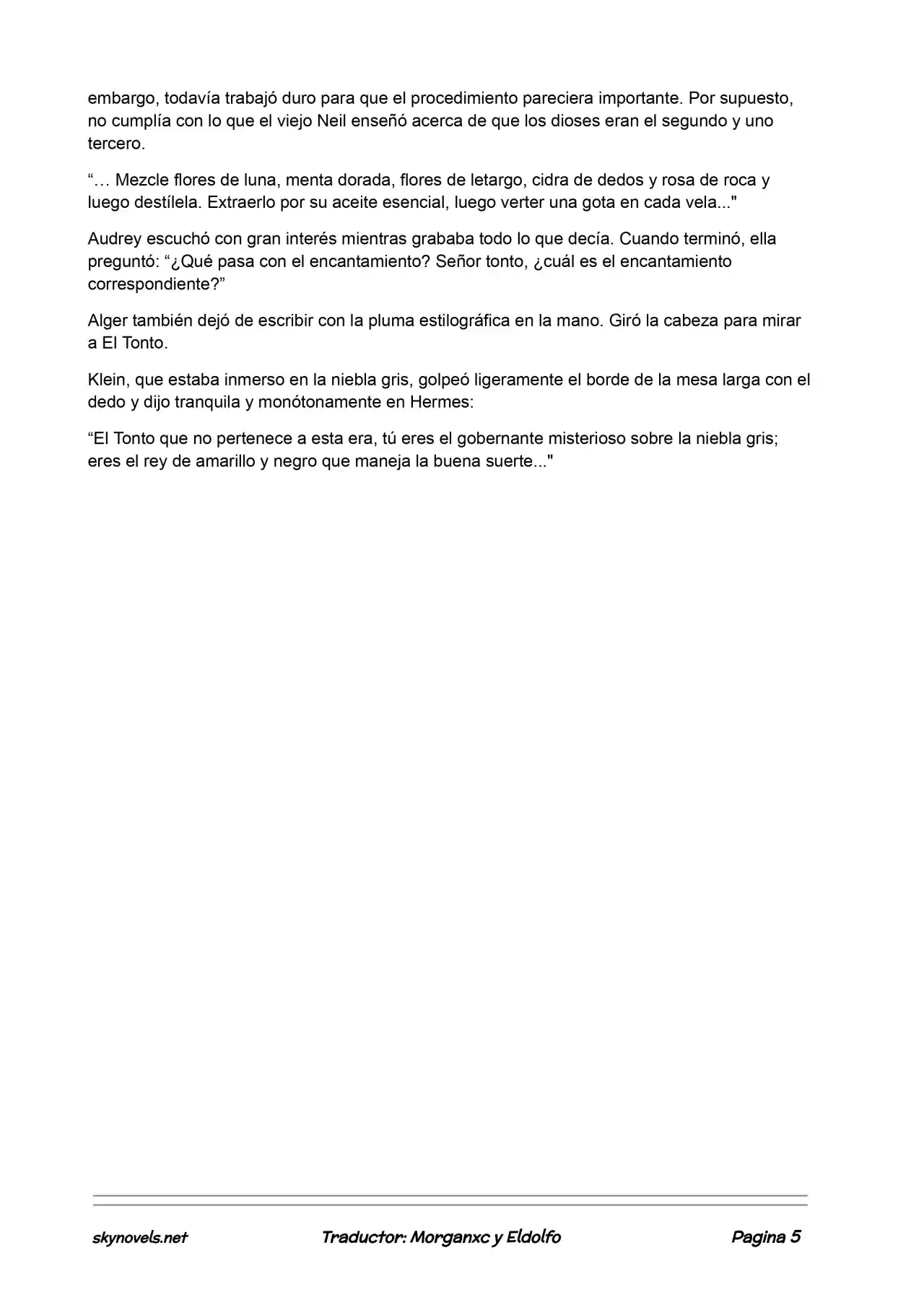 Lord Of The Mysteries (Novela) - Capítulo 60 - Página 5 - LectorTMOo