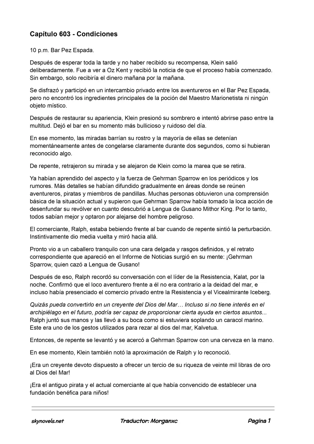 Lord Of The Mysteries (Novela) - Capítulo 603 - Página 1 - LectorTMOo