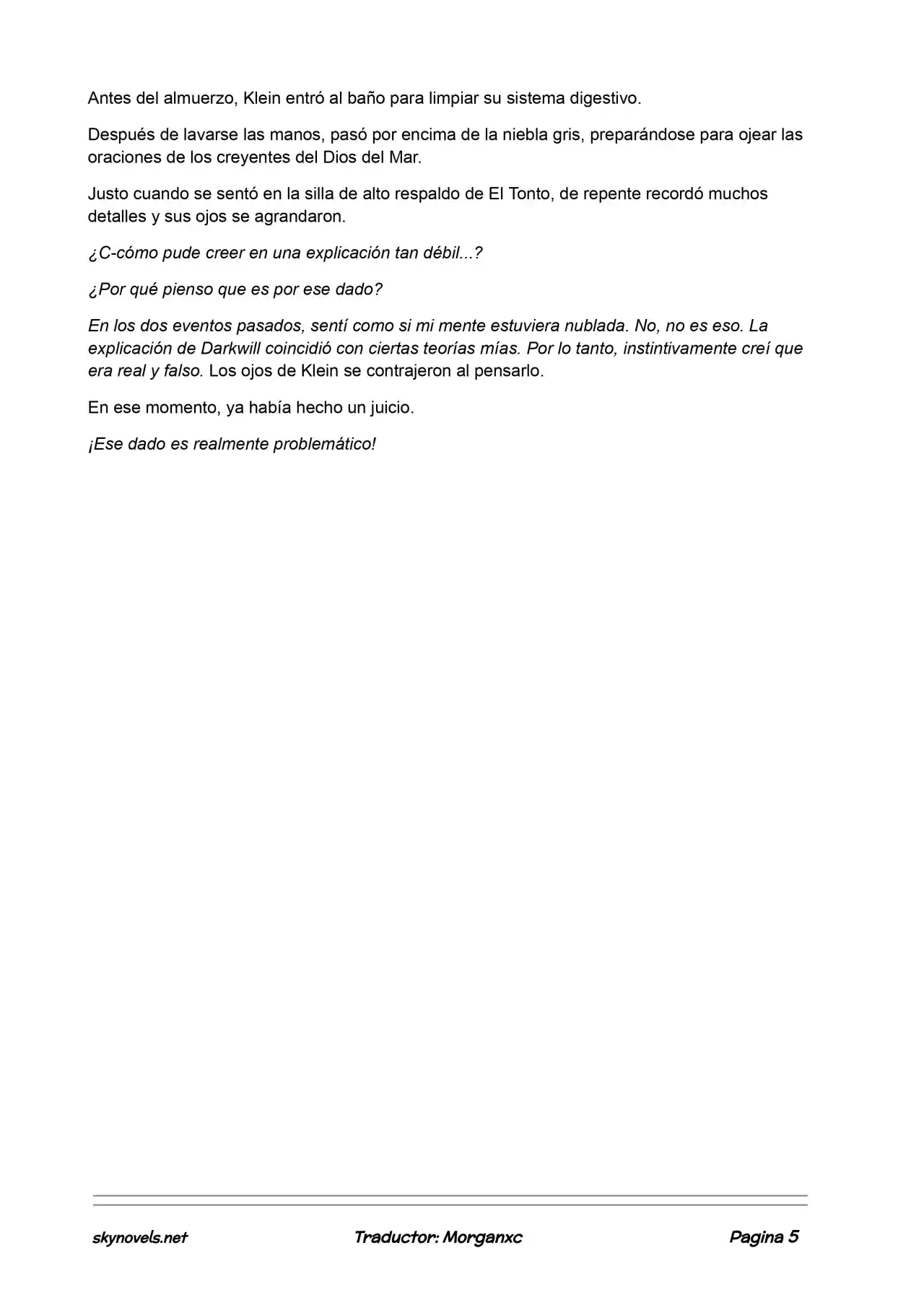 Lord Of The Mysteries (Novela) - Capítulo 605 - Página 5 - LectorTMOo