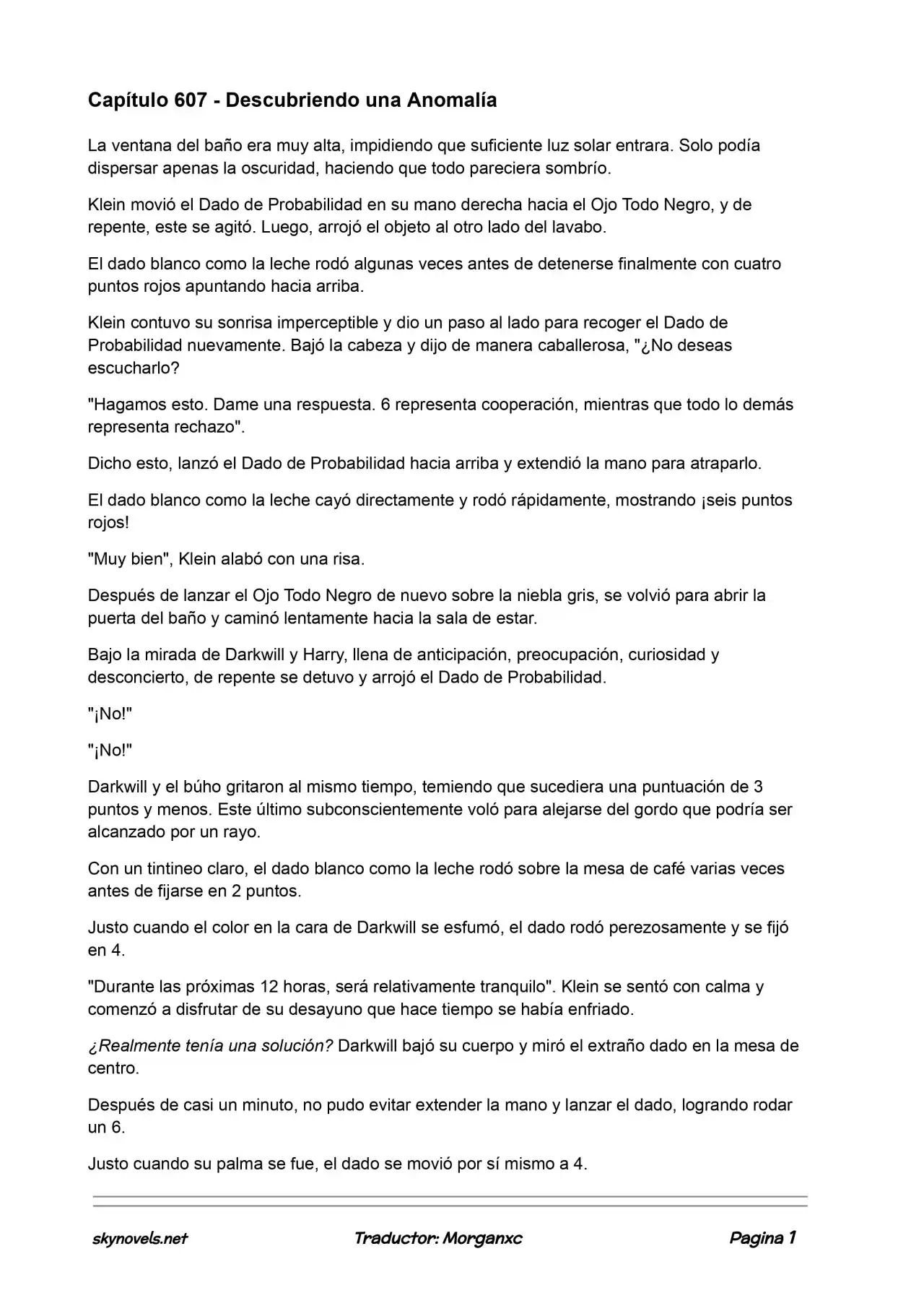 Lord Of The Mysteries (Novela) - Capítulo 607 - Página 1 - LectorTMOo