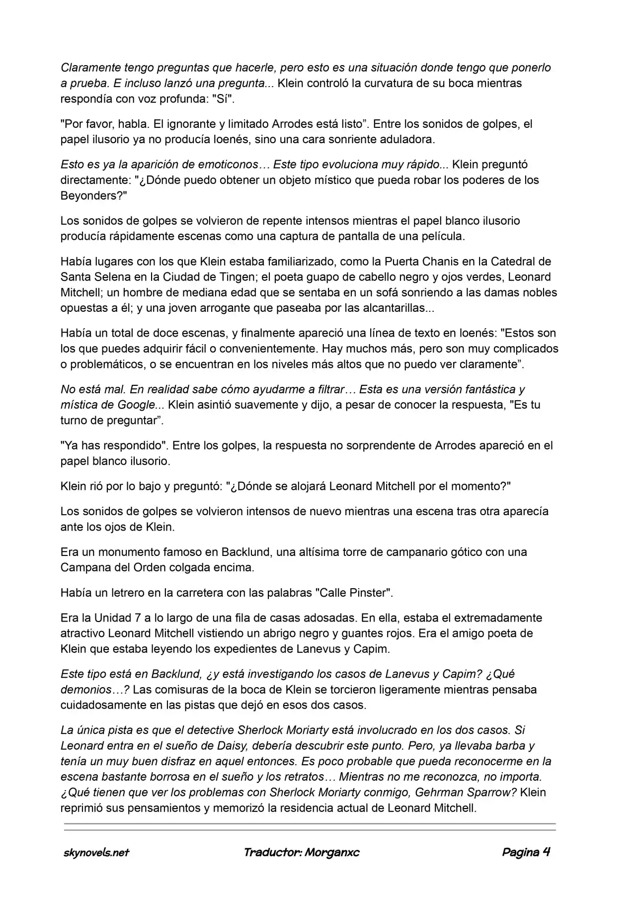 Lord Of The Mysteries (Novela) - Capítulo 608 - Página 4 - LectorTMOo