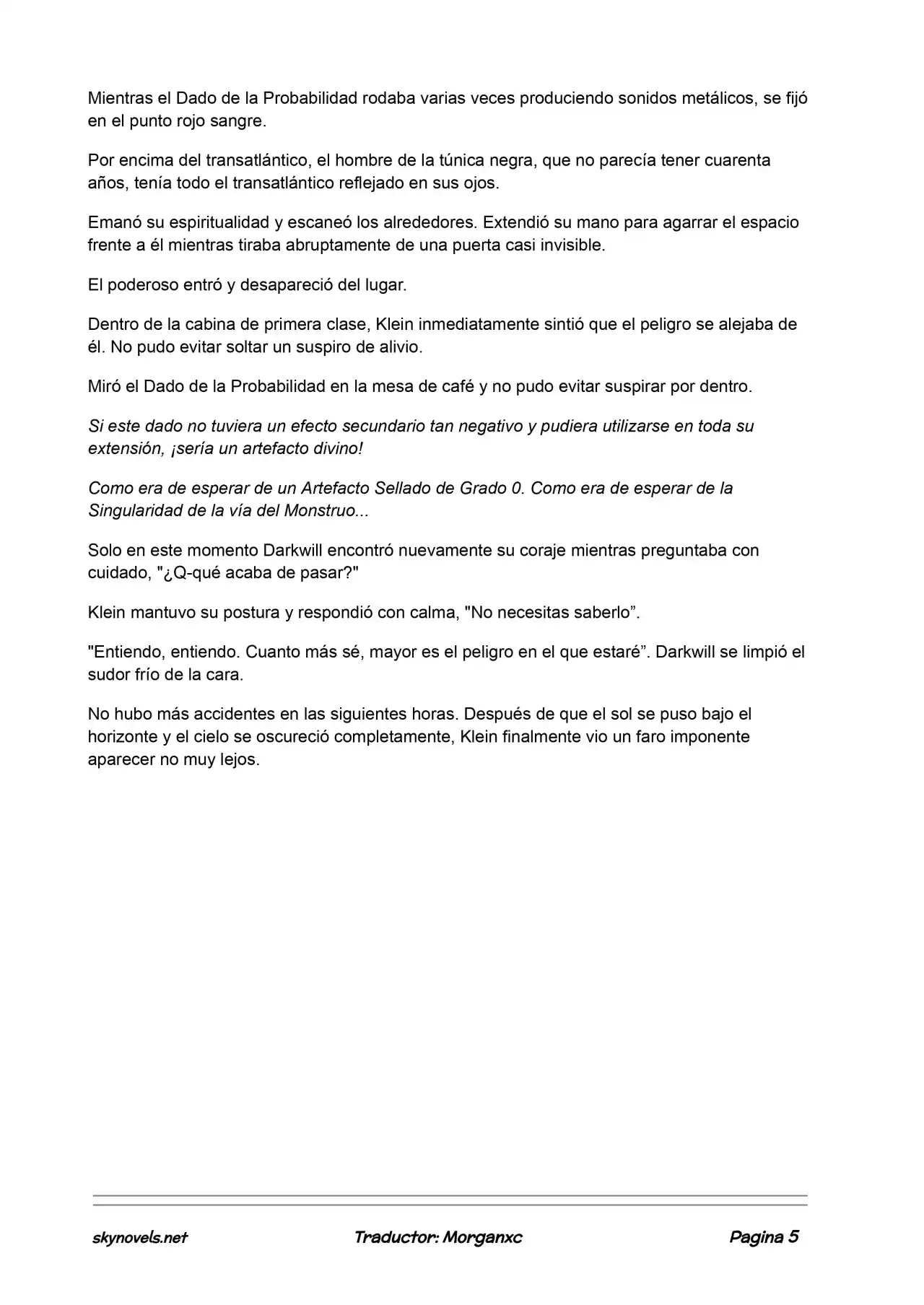 Lord Of The Mysteries (Novela) - Capítulo 610 - Página 5 - LectorTMOo