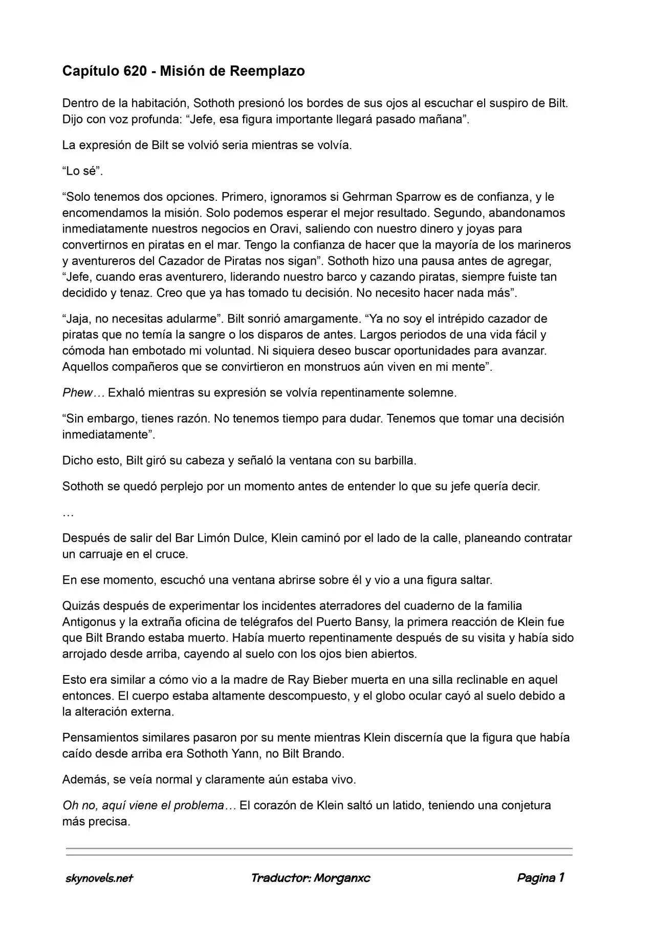 Lord Of The Mysteries (Novela) - Capítulo 620 - Página 1 - LectorTMOo