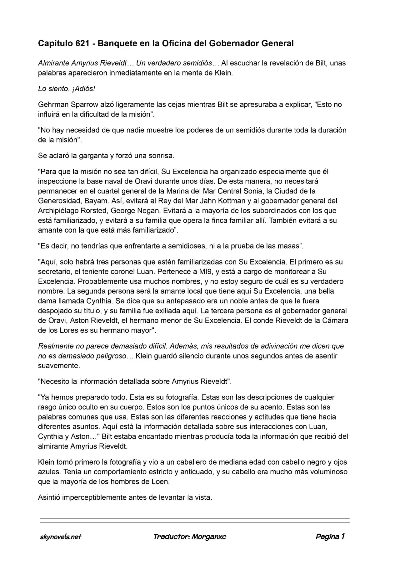 Lord Of The Mysteries (Novela) - Capítulo 621 - Página 1 - LectorTMOo