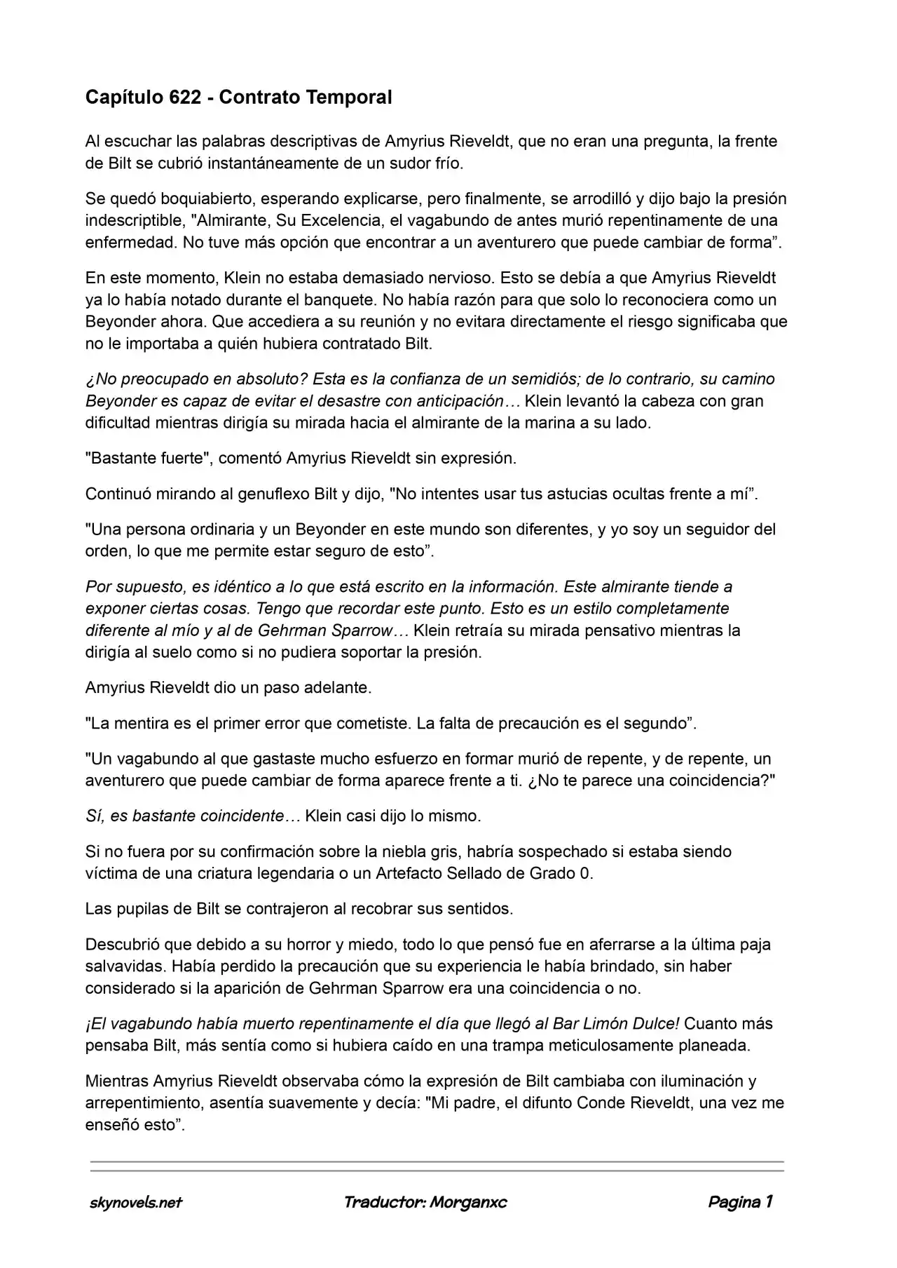 Lord Of The Mysteries (Novela) - Capítulo 622 - Página 1 - LectorTMOo