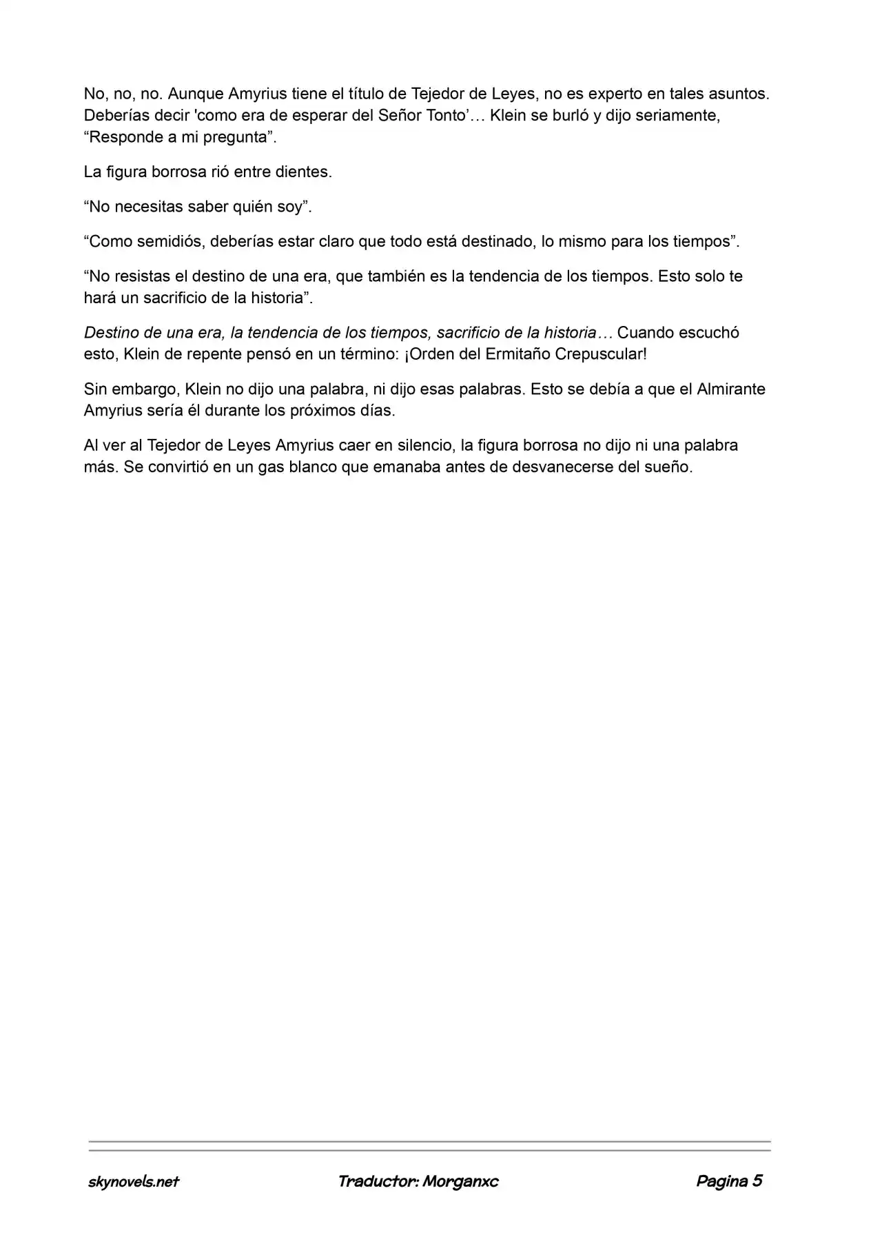 Lord Of The Mysteries (Novela) - Capítulo 624 - Página 5 - LectorTMOo