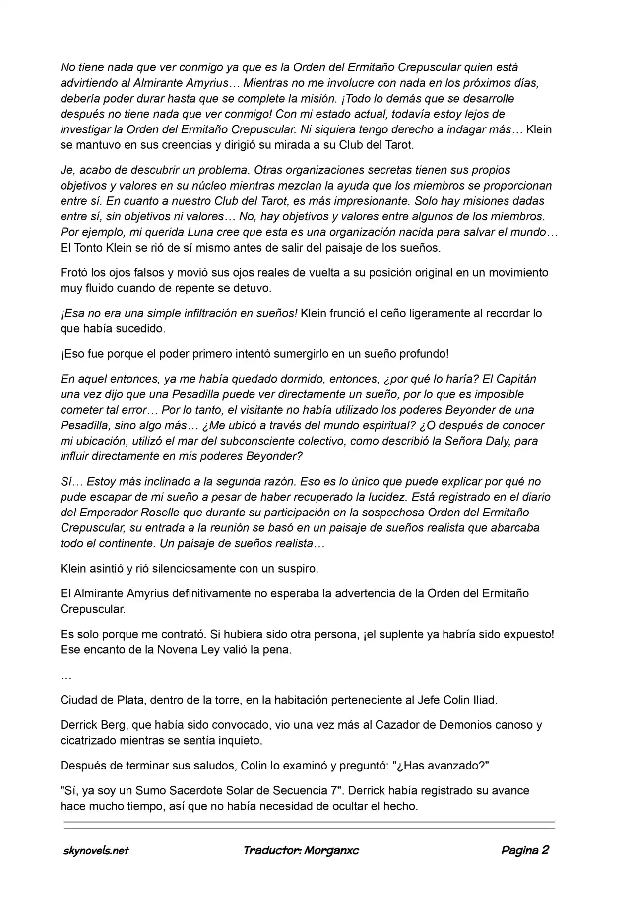 Lord Of The Mysteries (Novela) - Capítulo 625 - Página 2 - LectorTMOo