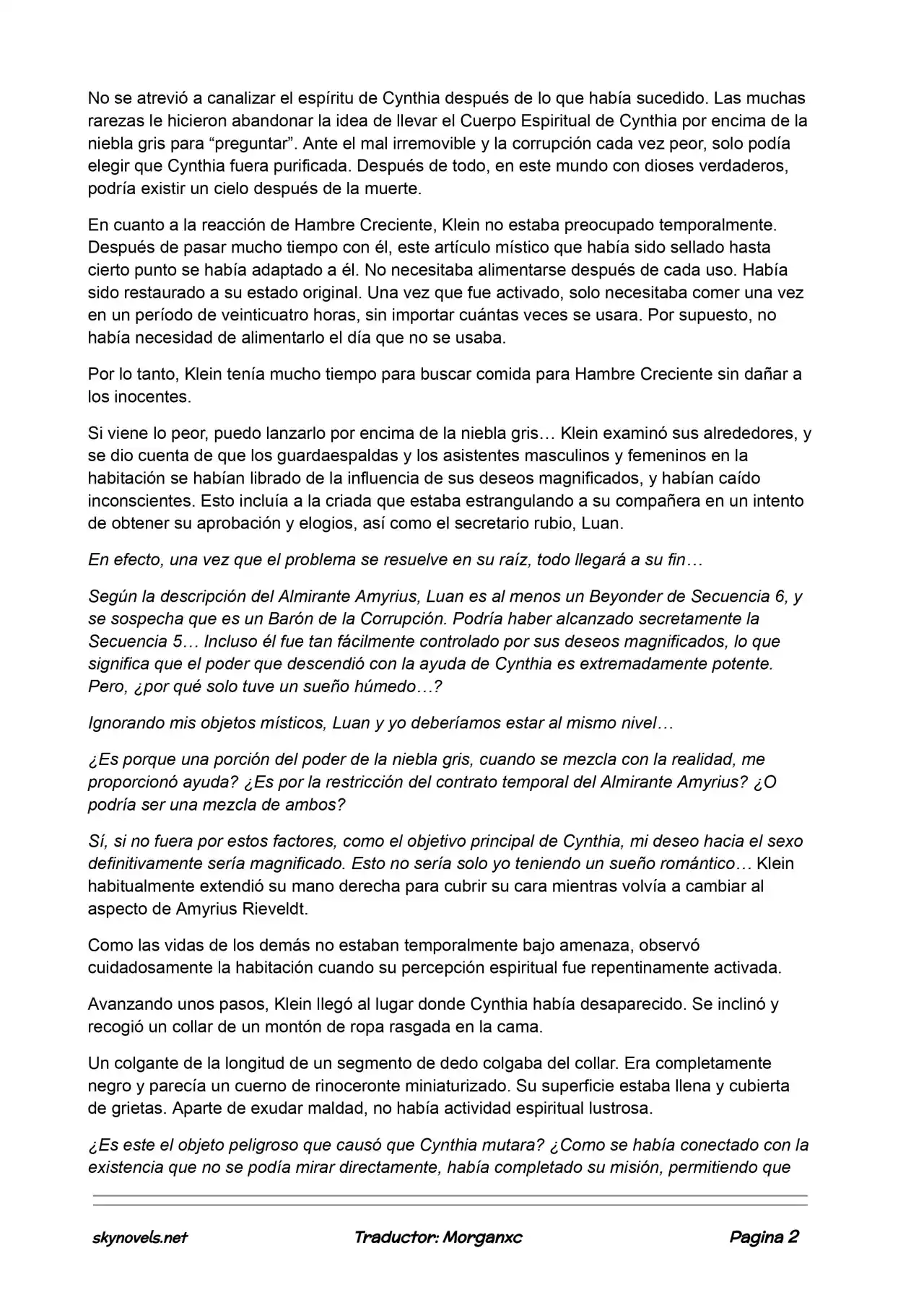 Lord Of The Mysteries (Novela) - Capítulo 629 - Página 2 - LectorTMOo