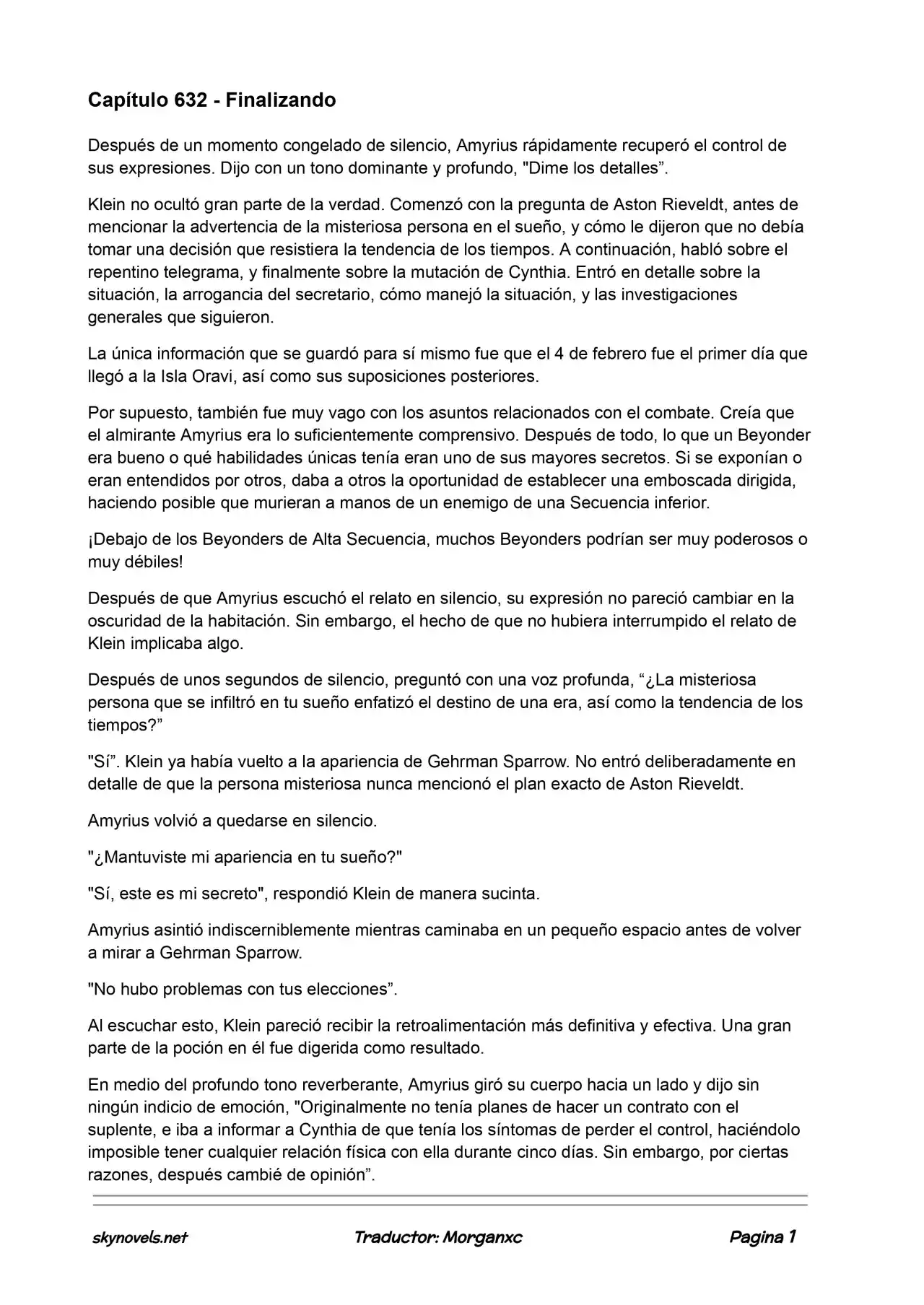Lord Of The Mysteries (Novela) - Capítulo 632 - Página 1 - LectorTMOo