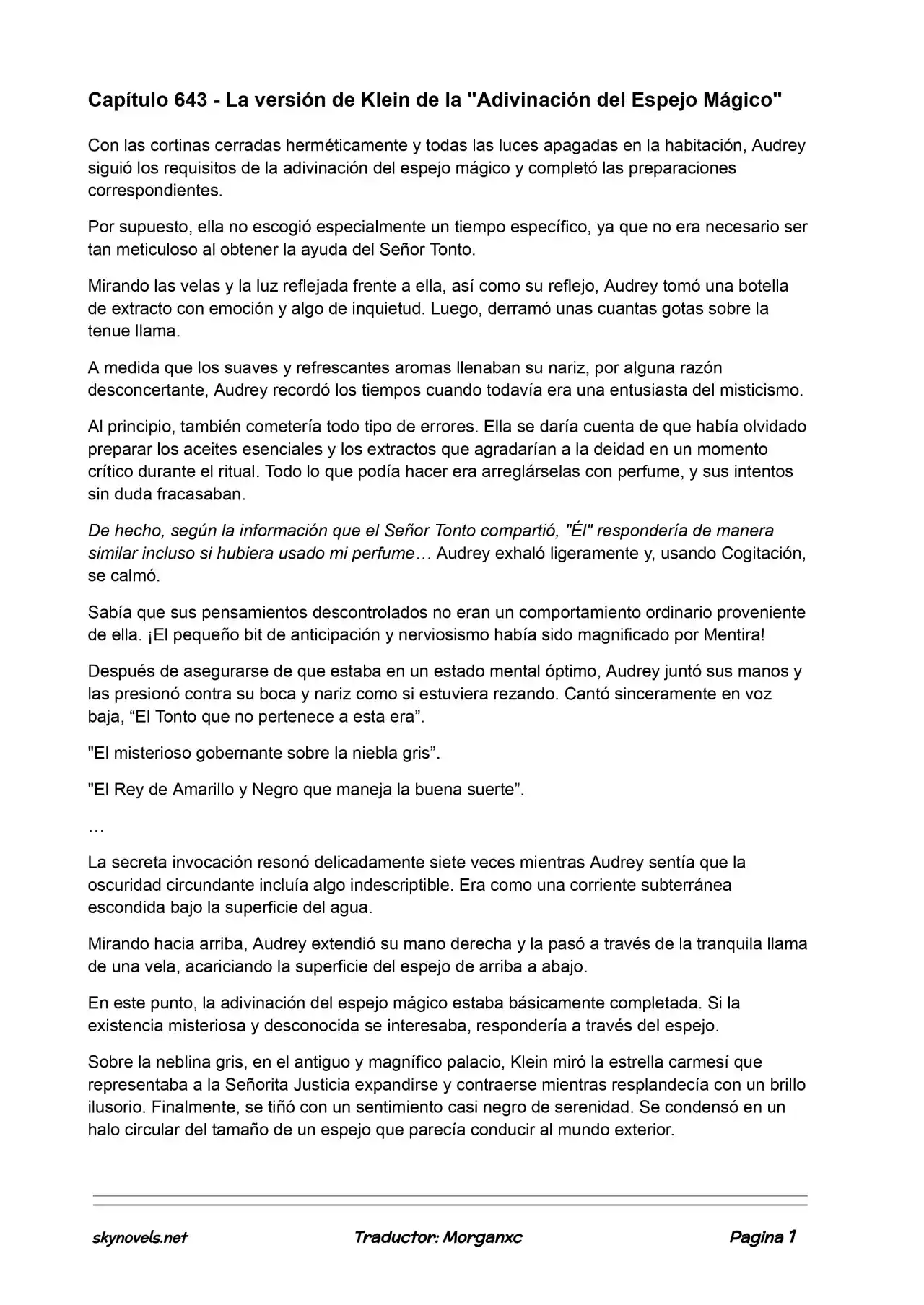 Lord Of The Mysteries (Novela) - Capítulo 643 - Página 1 - LectorTMOo