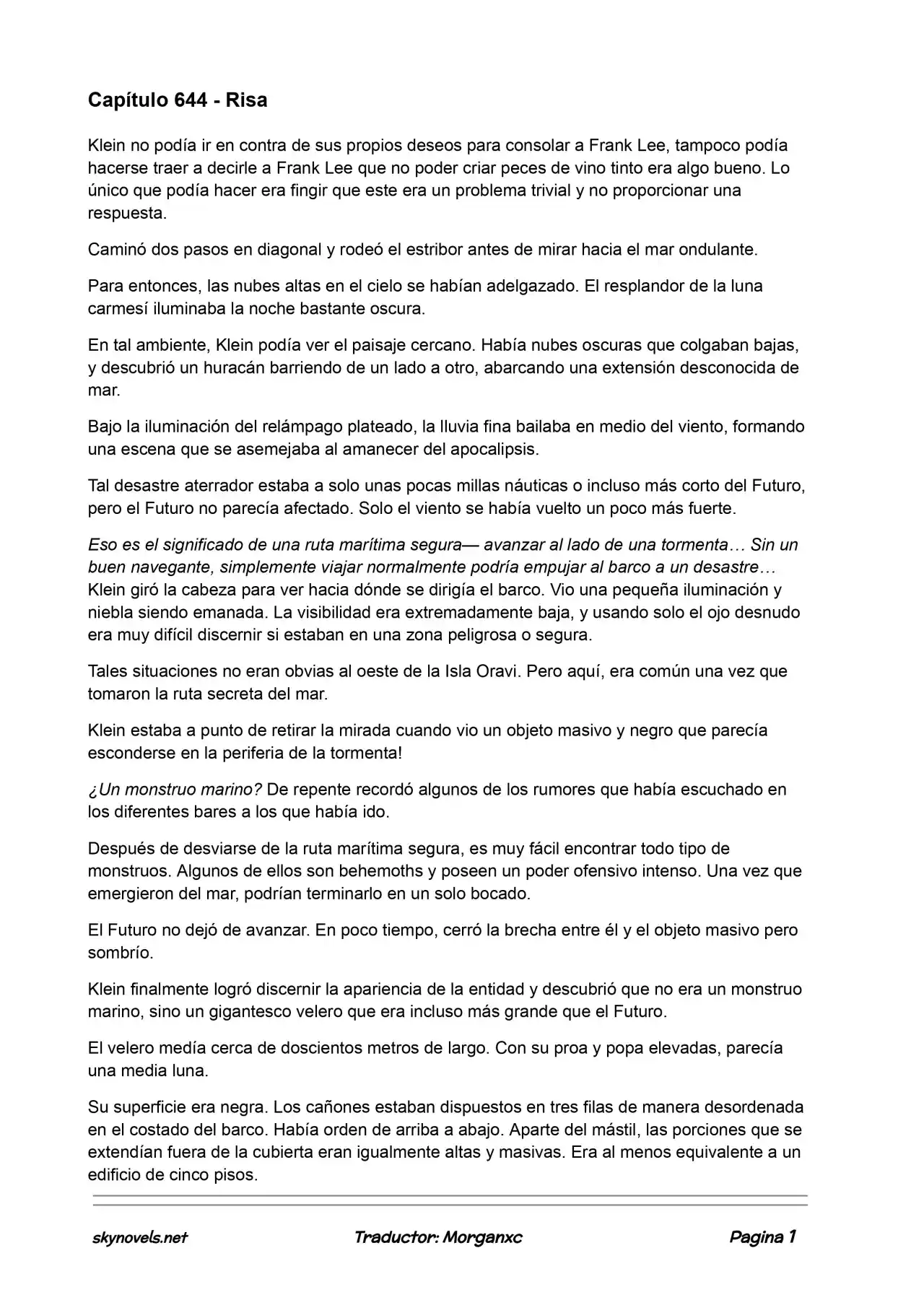 Lord Of The Mysteries (Novela) - Capítulo 644 - Página 1 - LectorTMOo