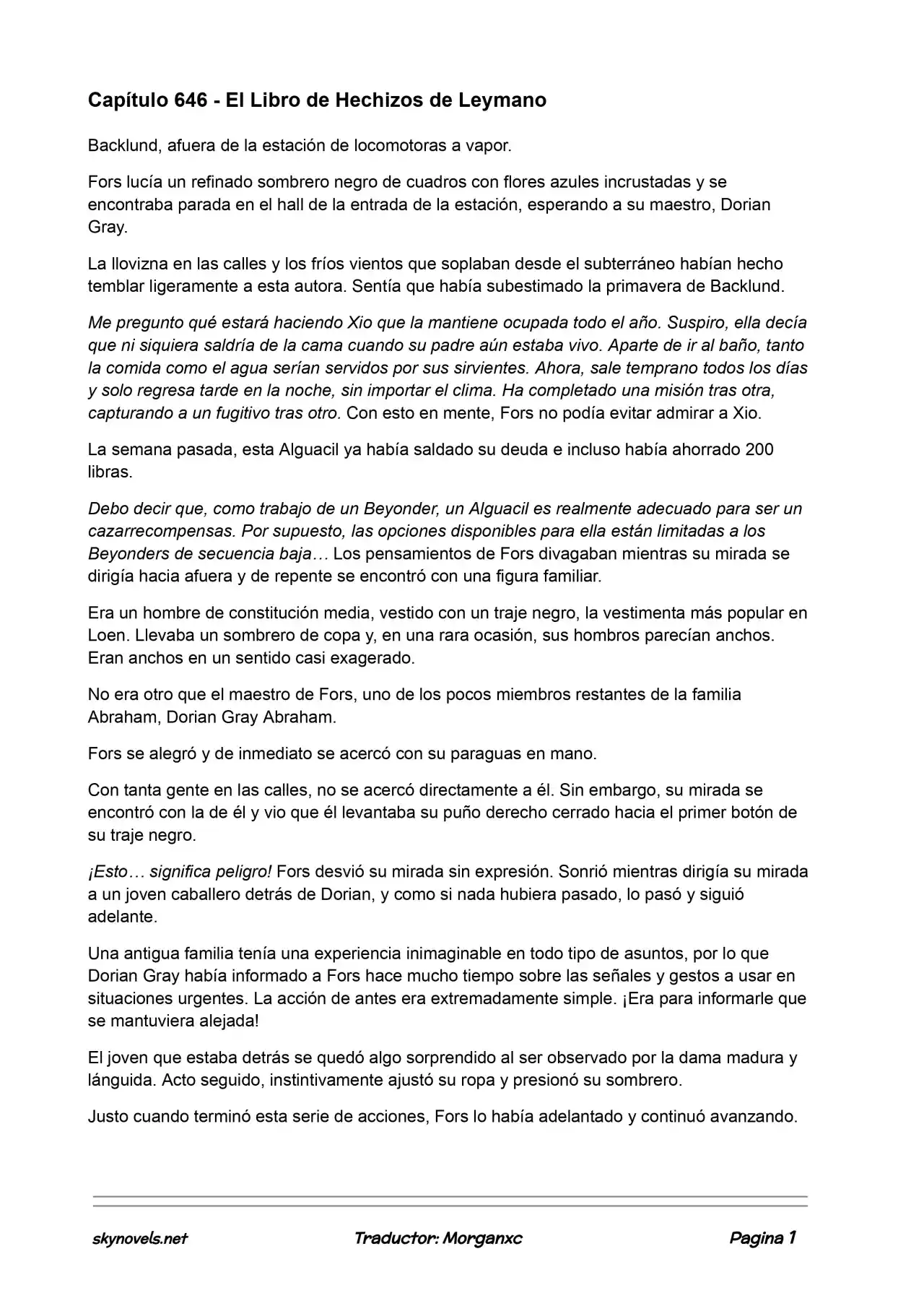 Lord Of The Mysteries (Novela) - Capítulo 646 - Página 1 - LectorTMOo