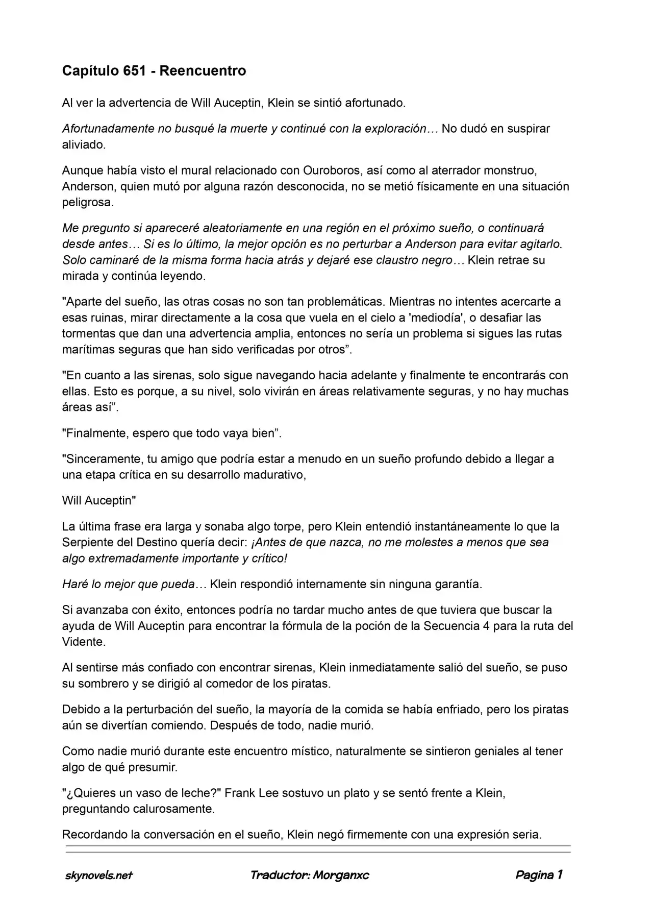 Lord Of The Mysteries (Novela) - Capítulo 651 - Página 1 - LectorTMOo