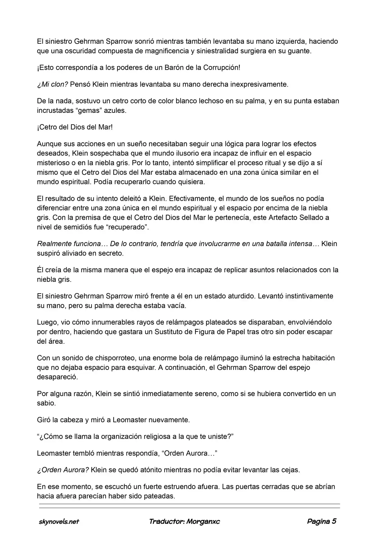 Lord Of The Mysteries (Novela) - Capítulo 654 - Página 5 - LectorTMOo