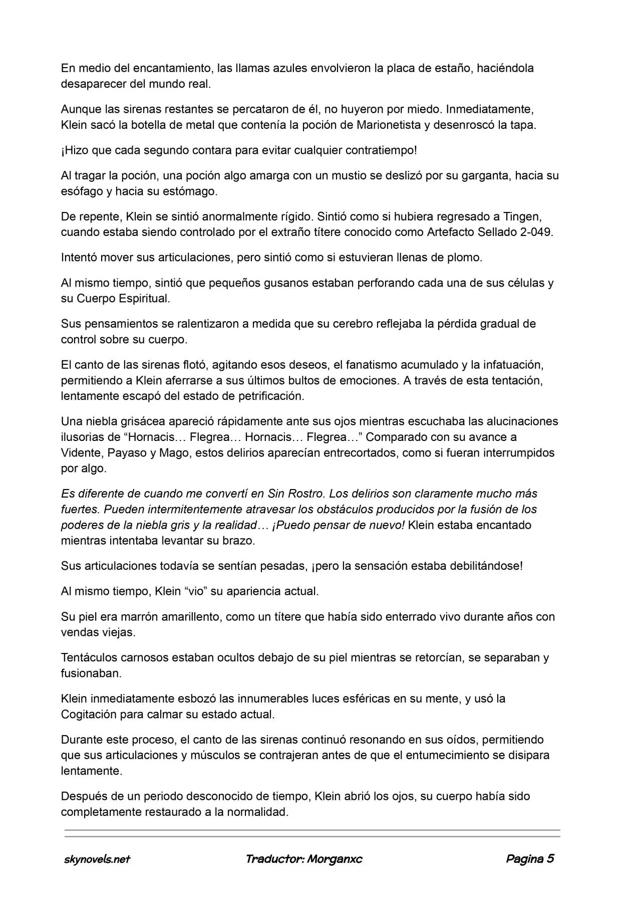 Lord Of The Mysteries (Novela) - Capítulo 664 - Página 5 - LectorTMOo