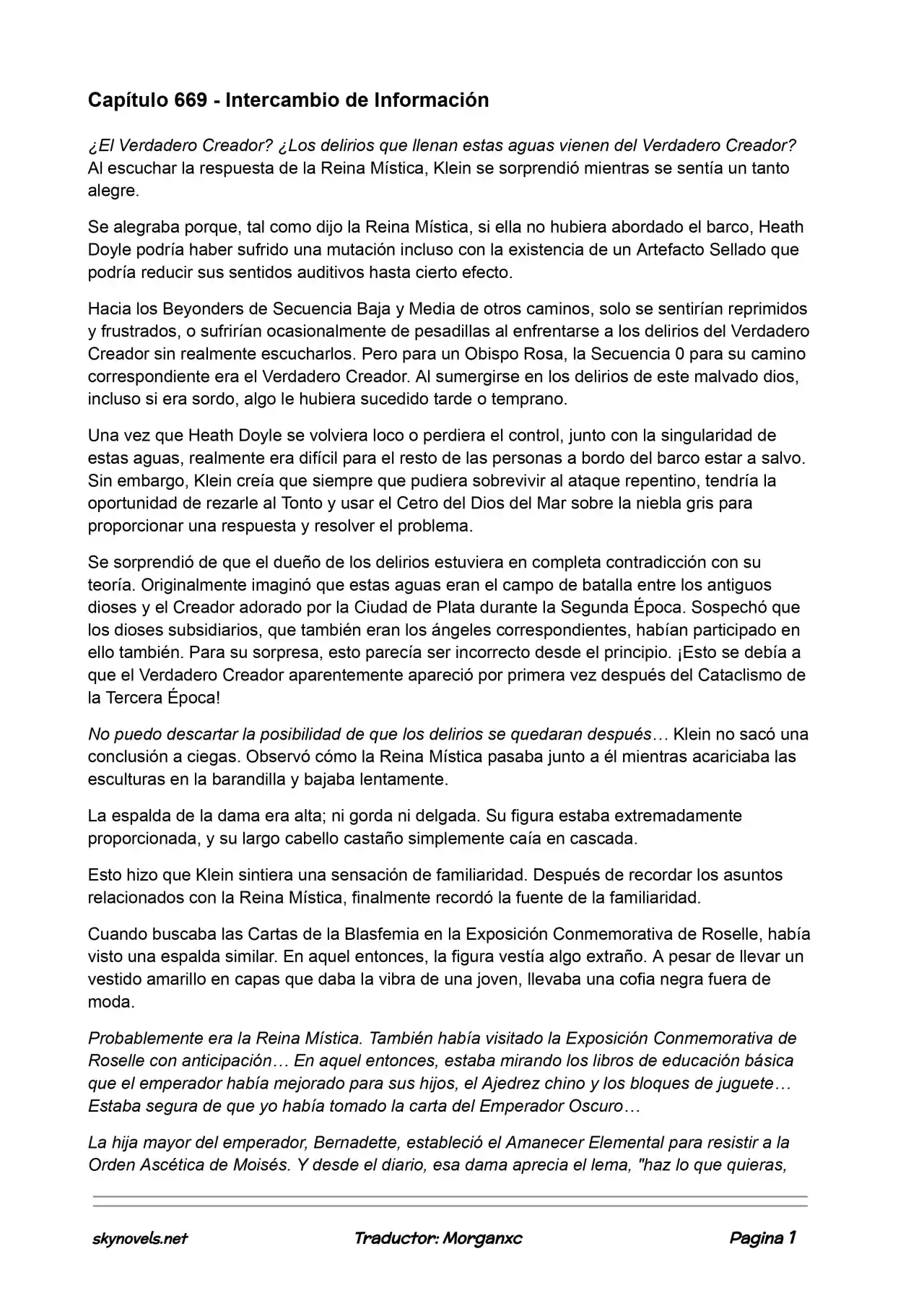 Lord Of The Mysteries (Novela) - Capítulo 669 - Página 1 - LectorTMOo