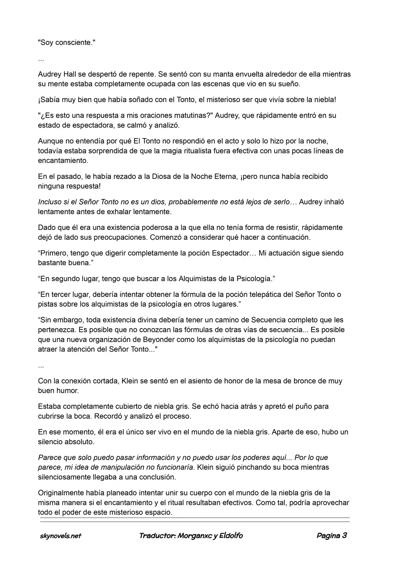 Lord Of The Mysteries (Novela) - Capítulo 67 - Página 3 - LectorTMOo