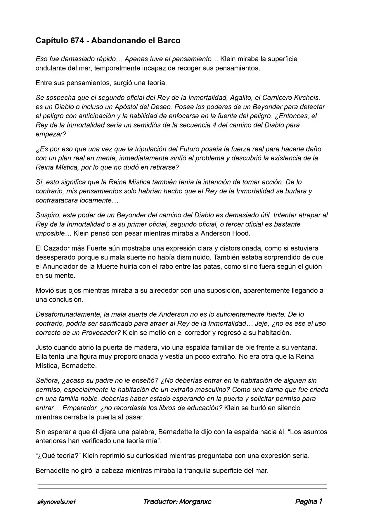 Lord Of The Mysteries (Novela) - Capítulo 674 - Página 1 - LectorTMOo