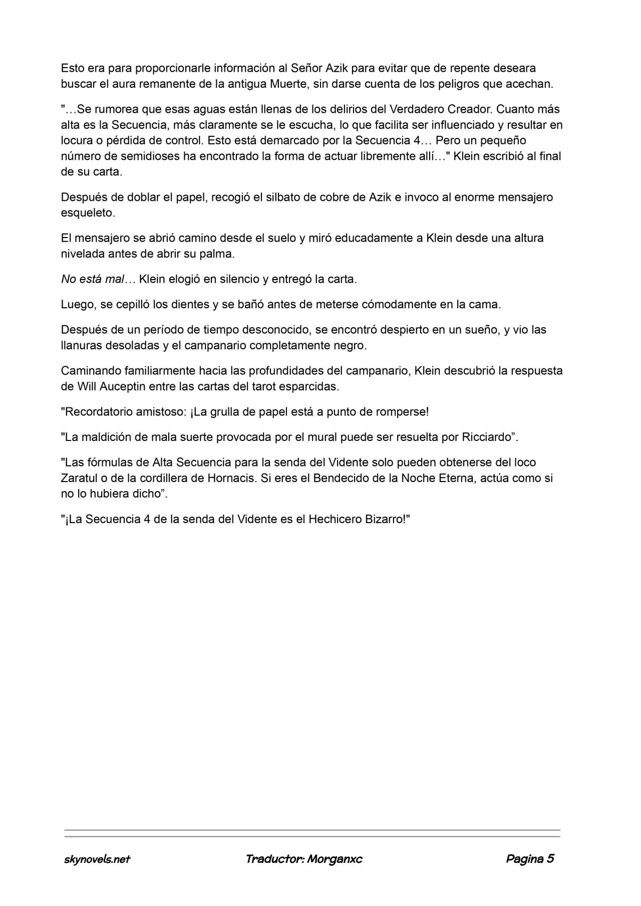 Lord Of The Mysteries (Novela) - Capítulo 675 - Página 5 - LectorTMOo