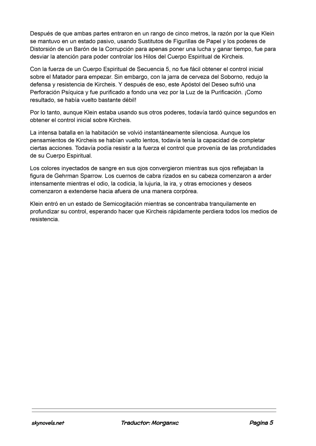 Lord Of The Mysteries (Novela) - Capítulo 684 - Página 5 - LectorTMOo