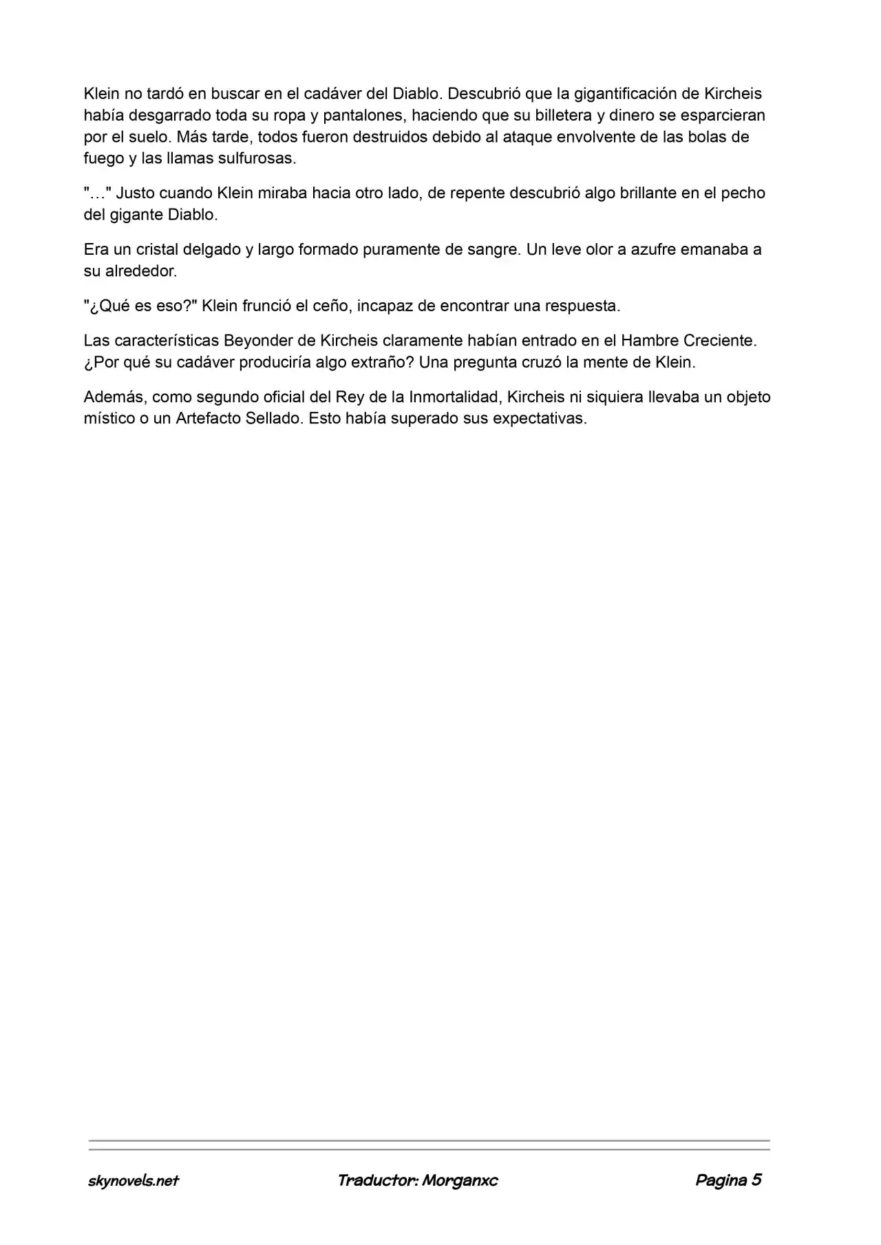Lord Of The Mysteries (Novela) - Capítulo 685 - Página 5 - LectorTMOo