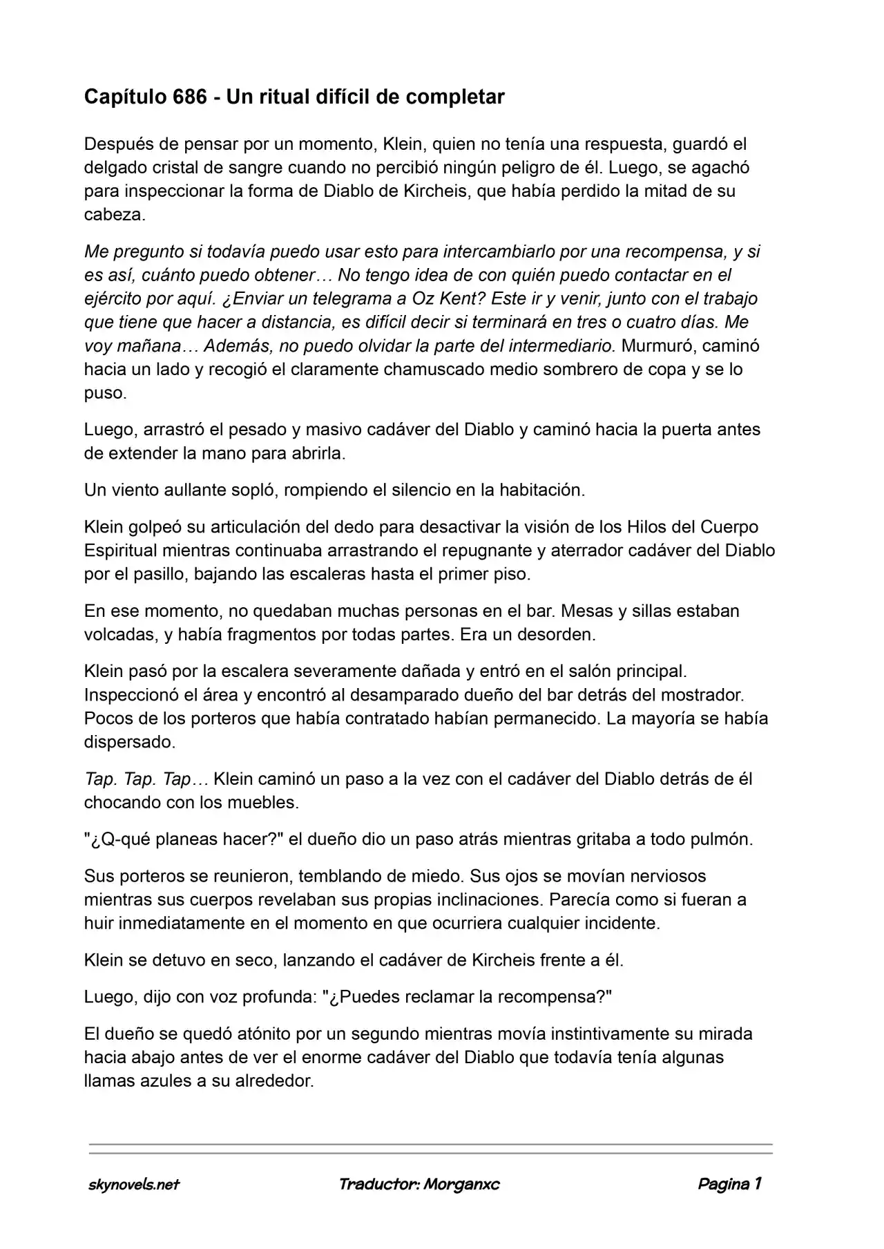 Lord Of The Mysteries (Novela) - Capítulo 686 - Página 1 - LectorTMOo