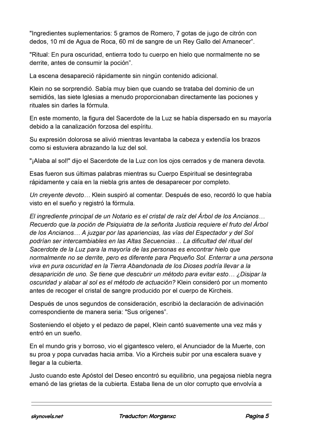 Lord Of The Mysteries (Novela) - Capítulo 686 - Página 5 - LectorTMOo
