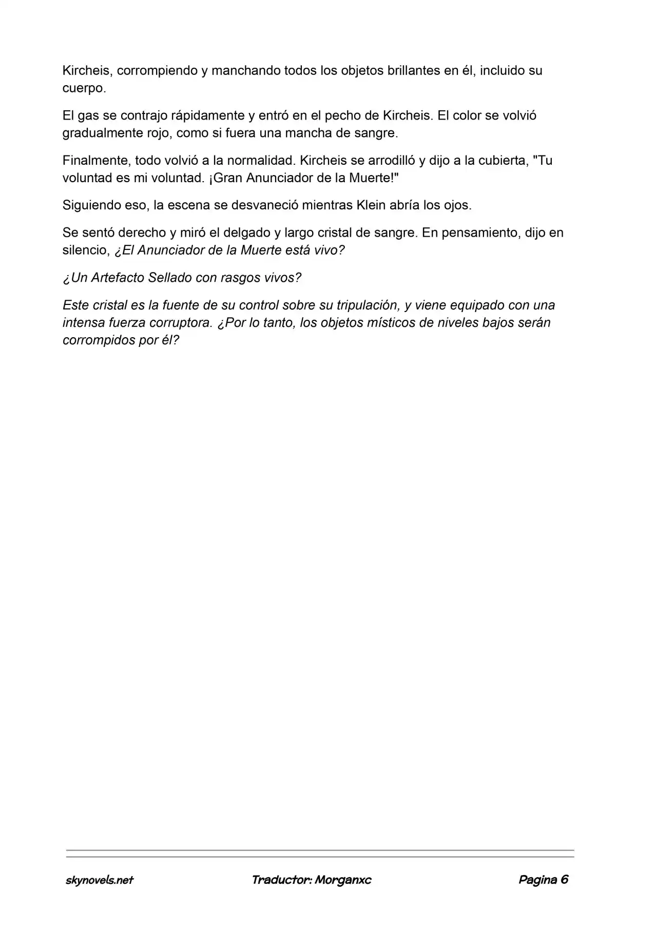 Lord Of The Mysteries (Novela) - Capítulo 686 - Página 6 - LectorTMOo