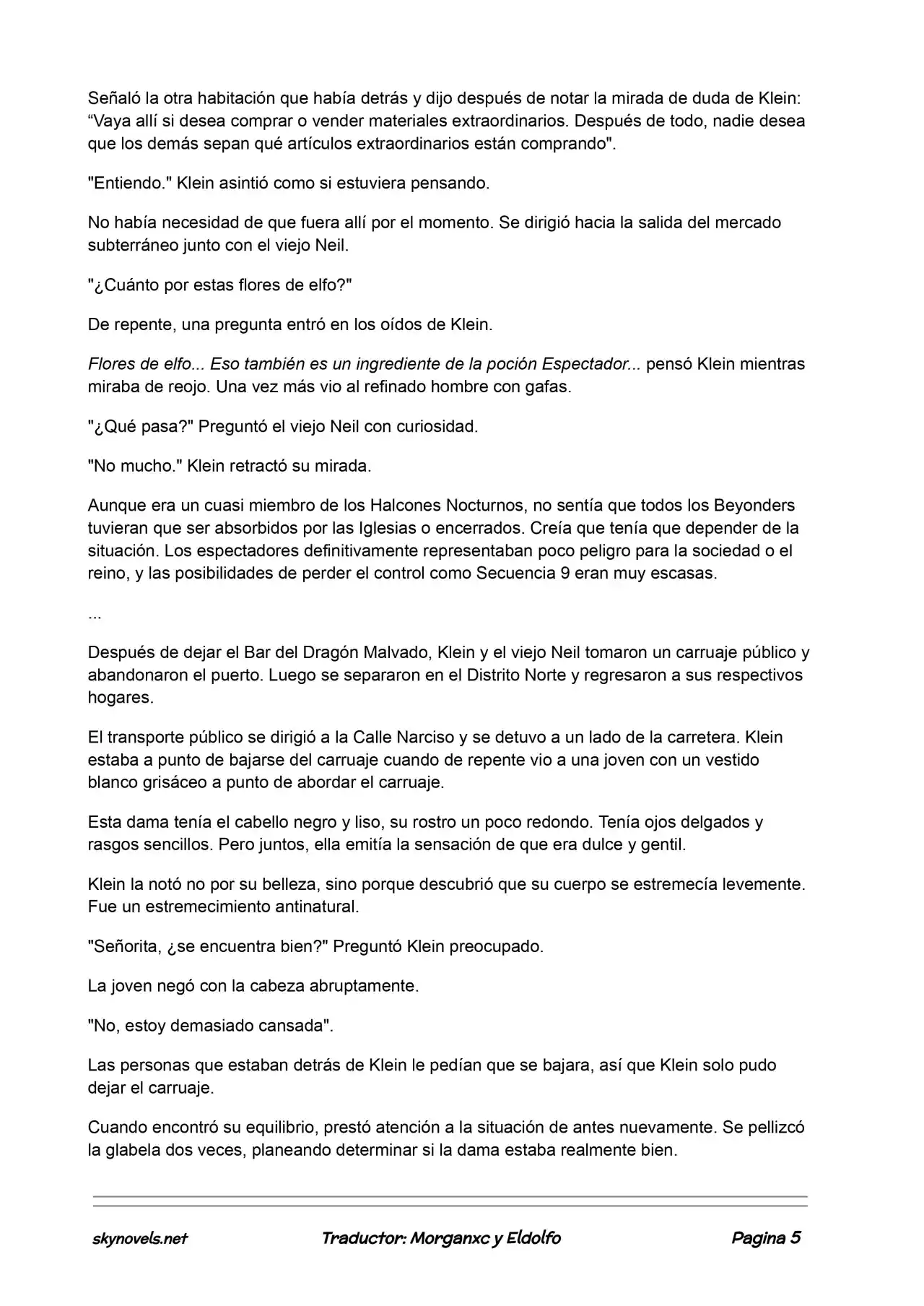 Lord Of The Mysteries (Novela) - Capítulo 69 - Página 5 - LectorTMOo