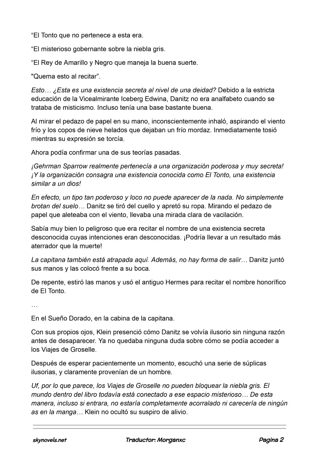 Lord Of The Mysteries (Novela) - Capítulo 694 - Página 2 - LectorTMOo