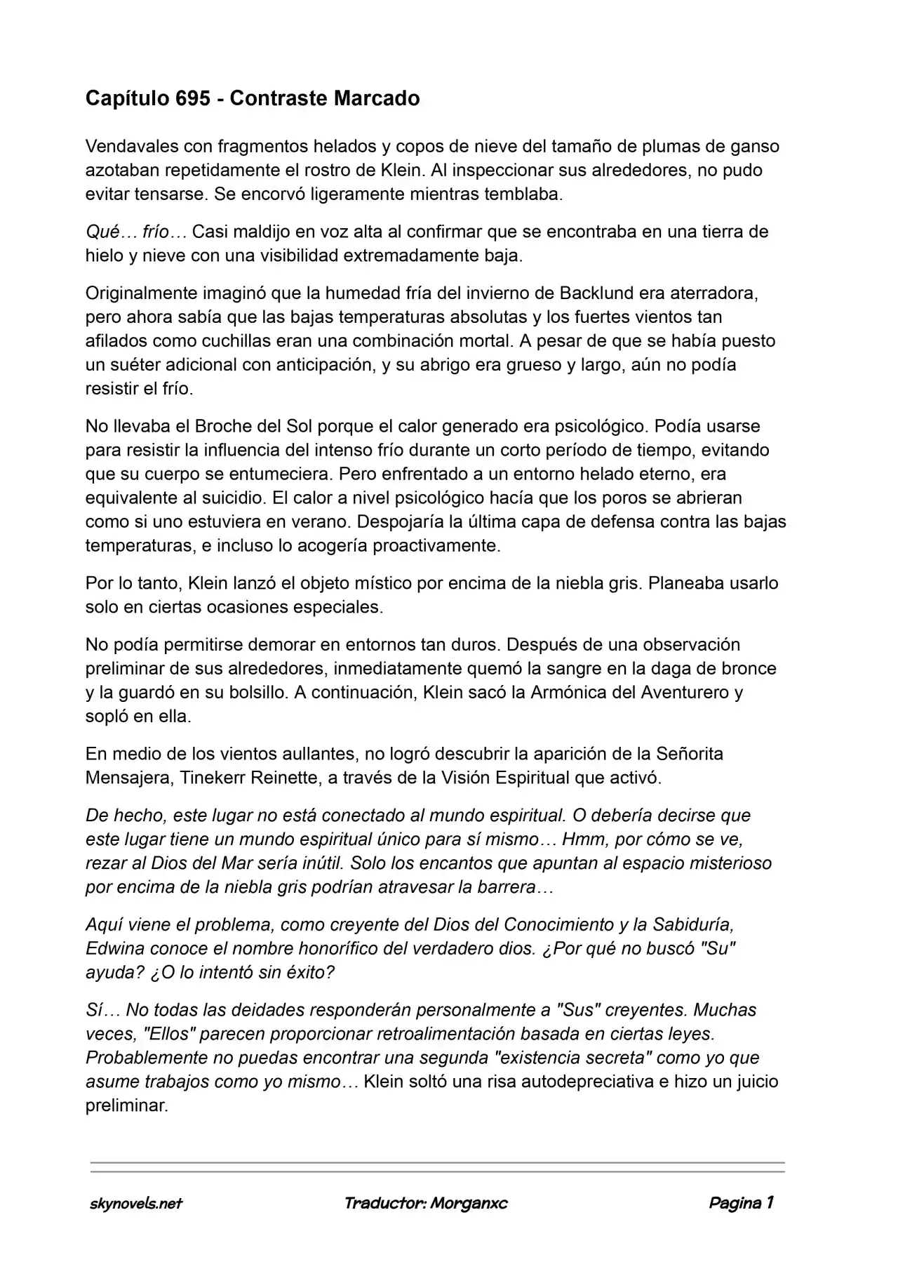 Lord Of The Mysteries (Novela) - Capítulo 695 - Página 1 - LectorTMOo