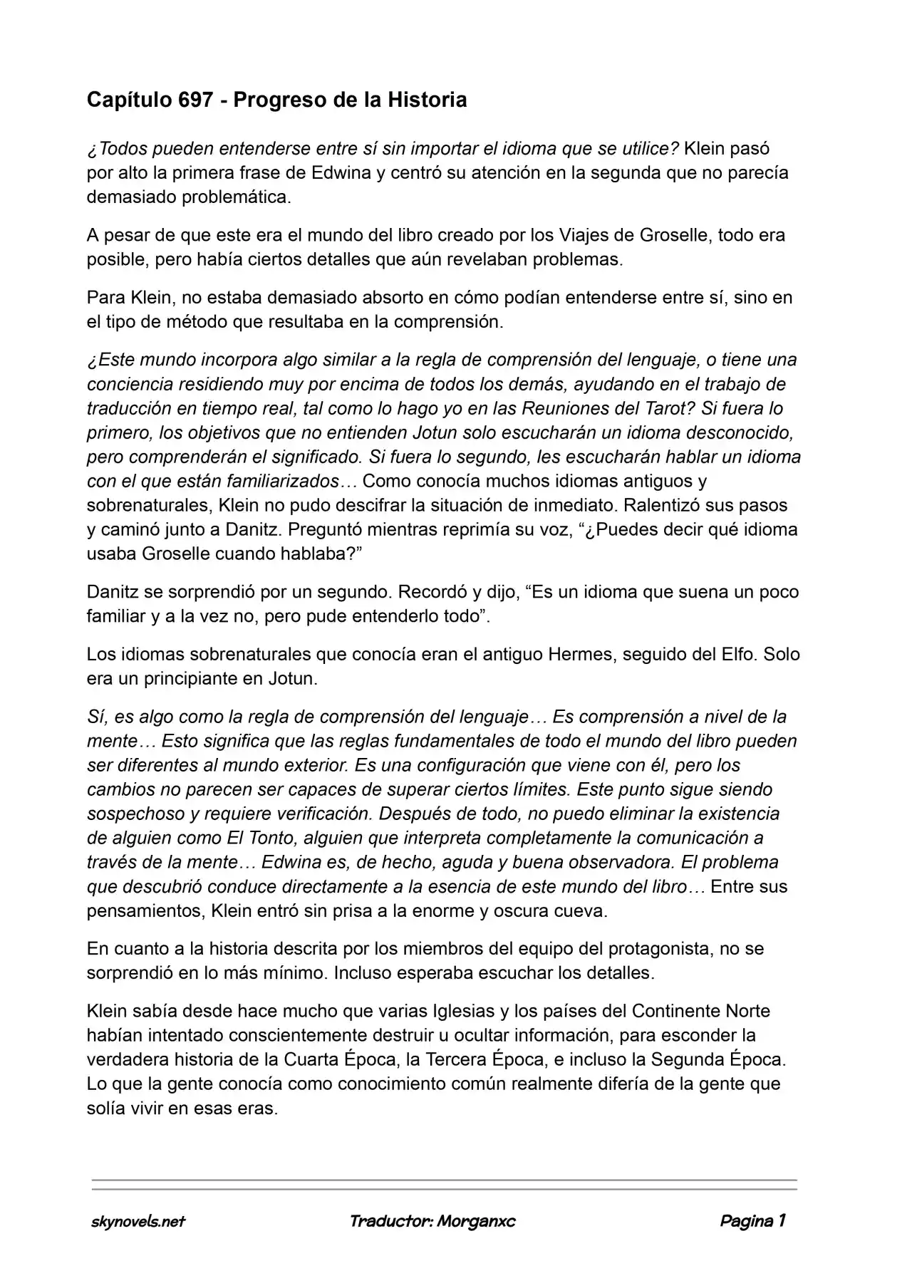 Lord Of The Mysteries (Novela) - Capítulo 697 - Página 1 - LectorTMOo