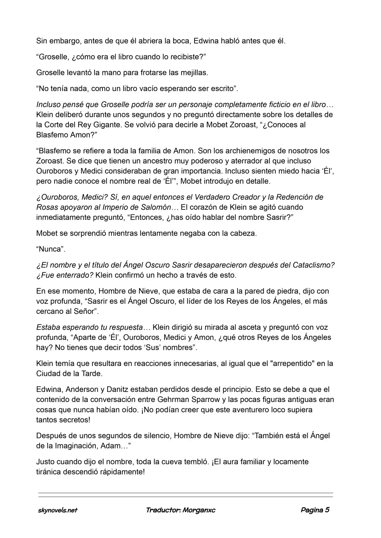 Lord Of The Mysteries (Novela) - Capítulo 698 - Página 5 - LectorTMOo