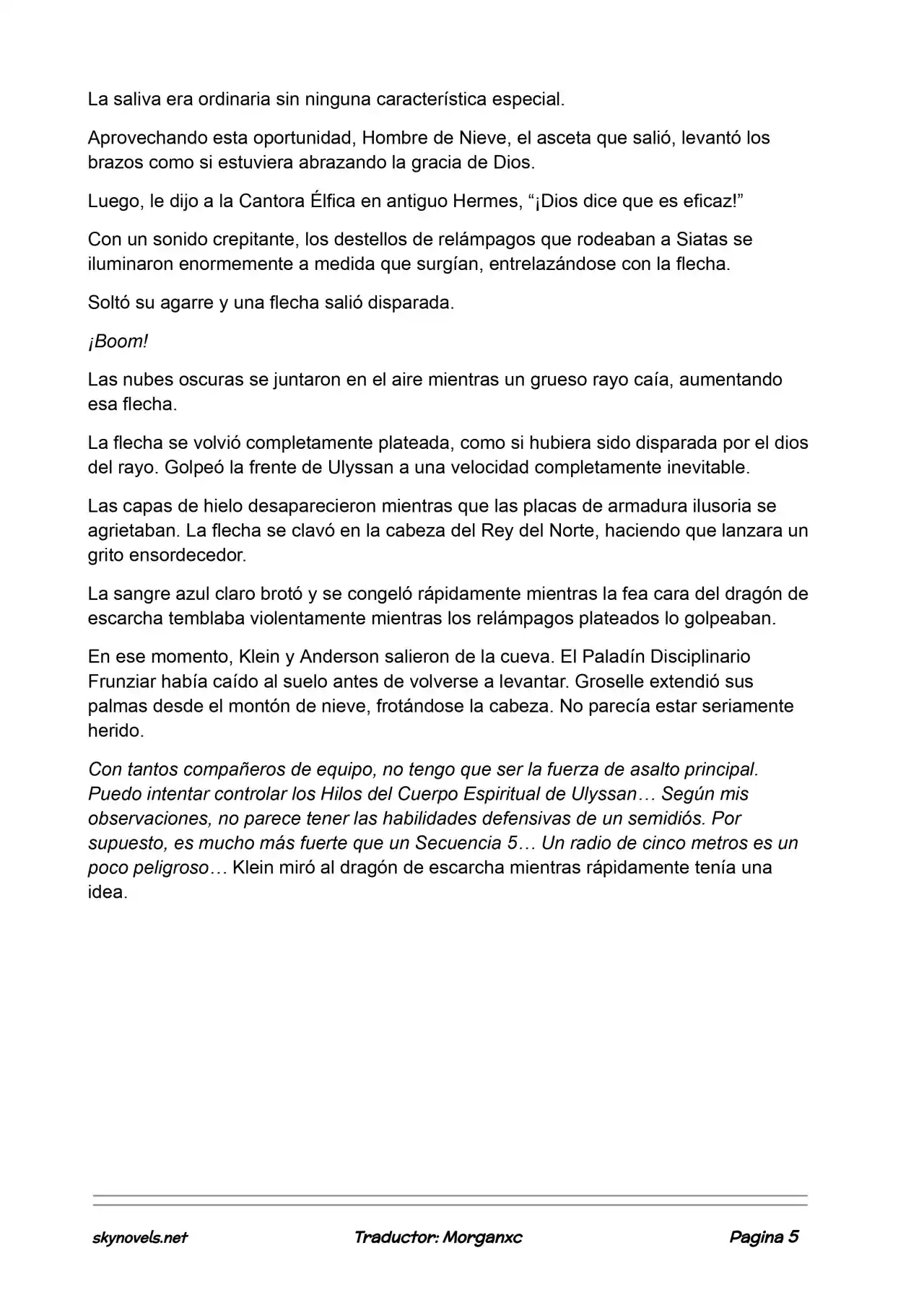 Lord Of The Mysteries (Novela) - Capítulo 699 - Página 5 - LectorTMOo