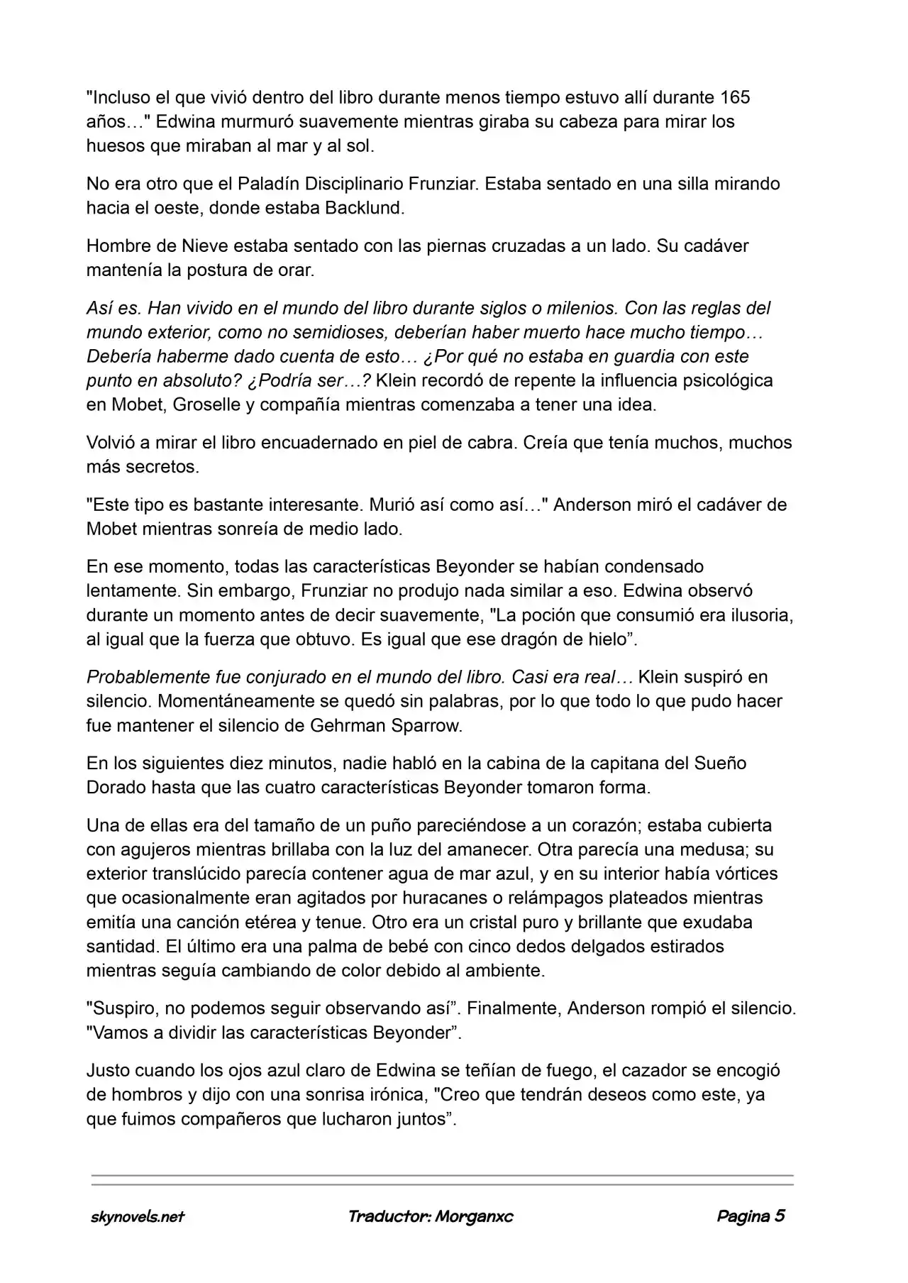 Lord Of The Mysteries (Novela) - Capítulo 702 - Página 5 - LectorTMOo