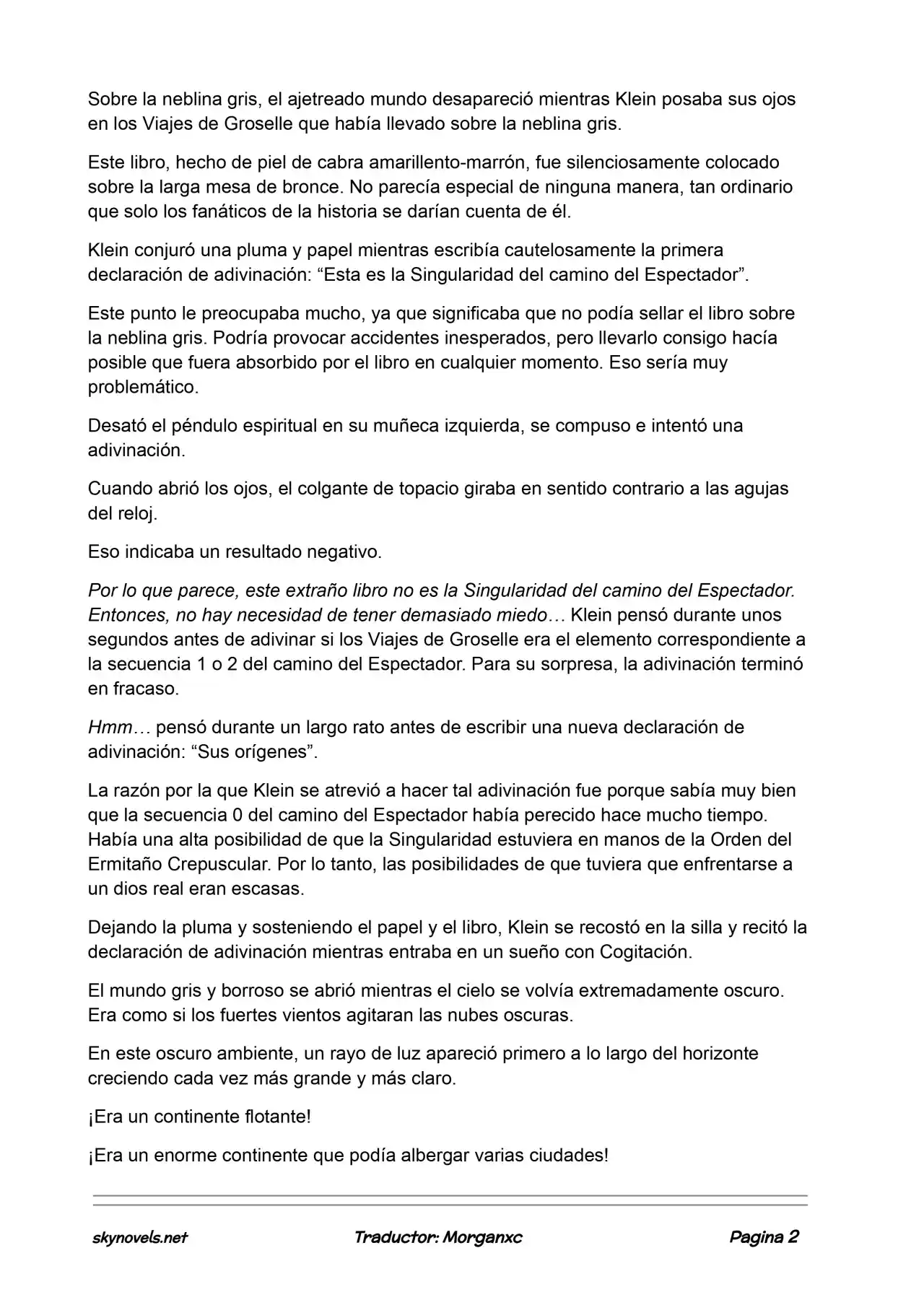 Lord Of The Mysteries (Novela) - Capítulo 704 - Página 2 - LectorTMOo