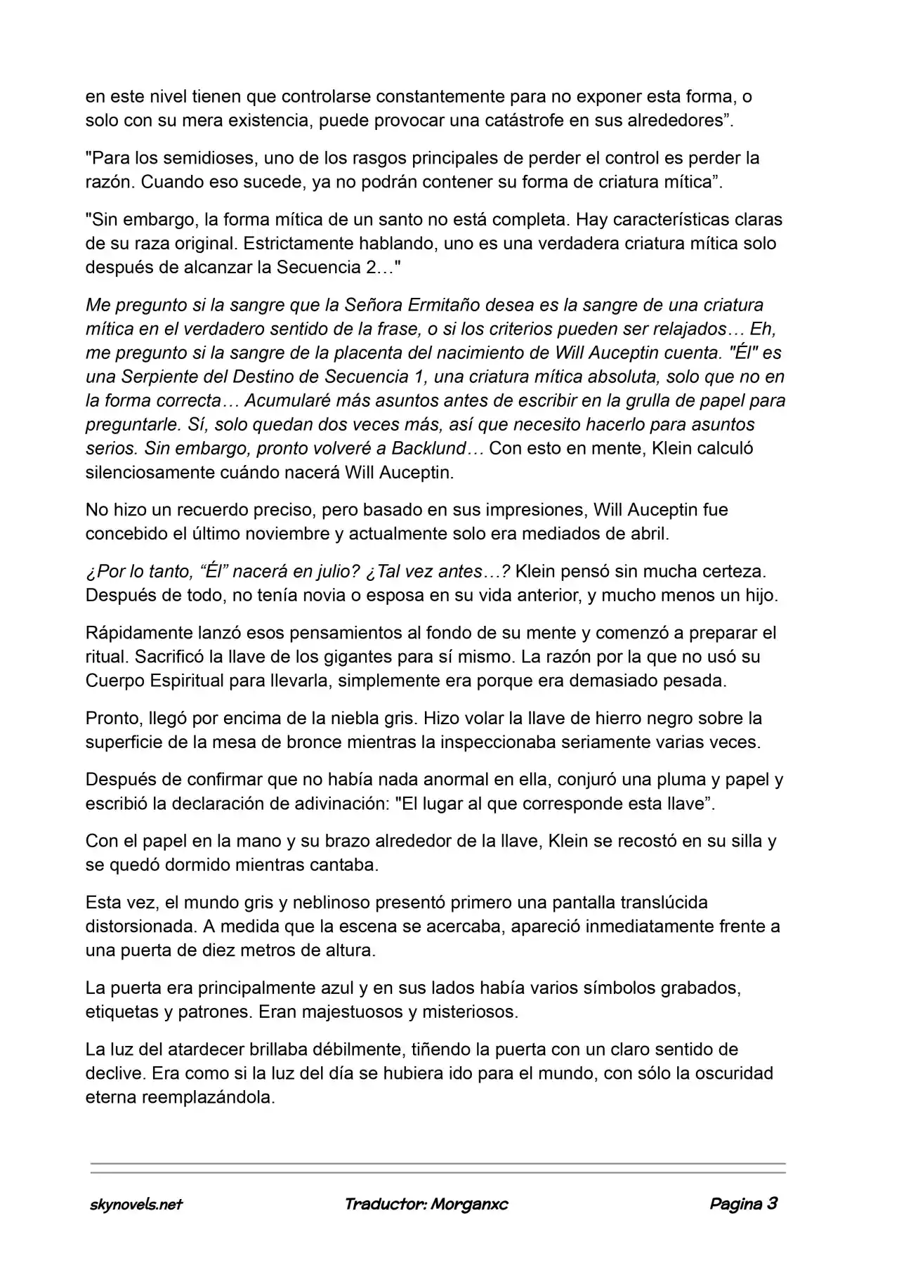 Lord Of The Mysteries (Novela) - Capítulo 705 - Página 3 - LectorTMOo